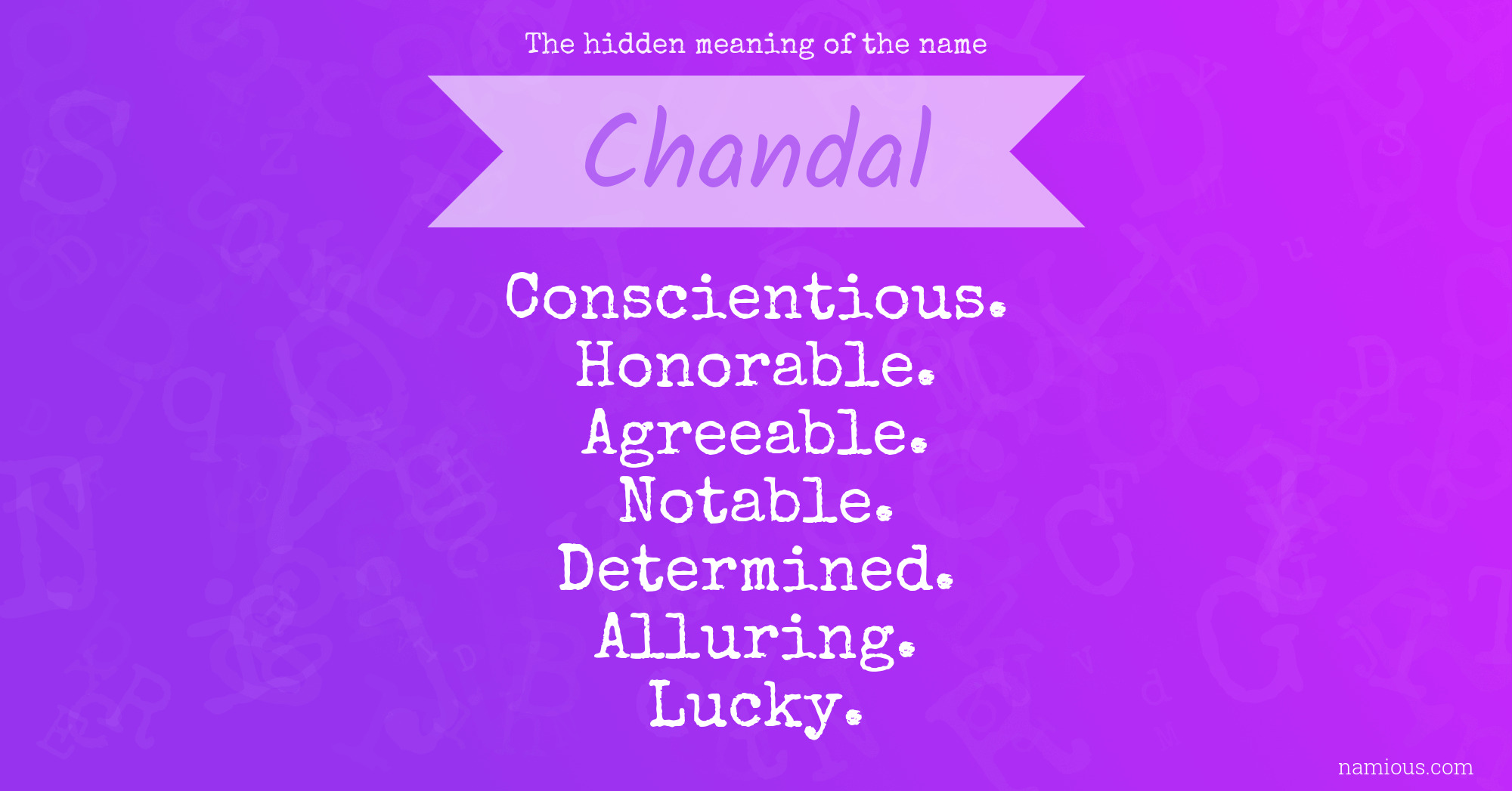 The hidden meaning of the name Chandal