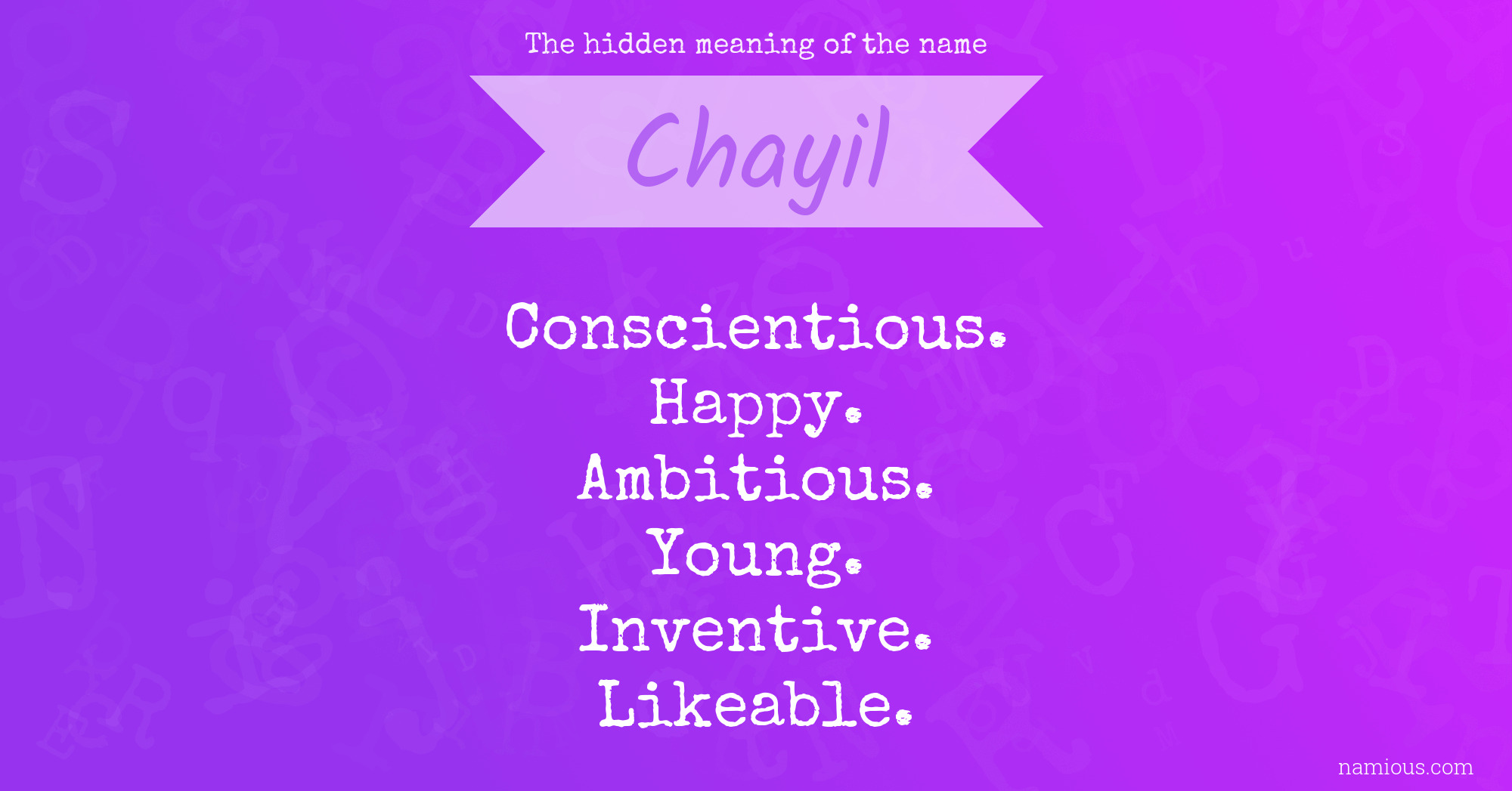 The hidden meaning of the name Chayil