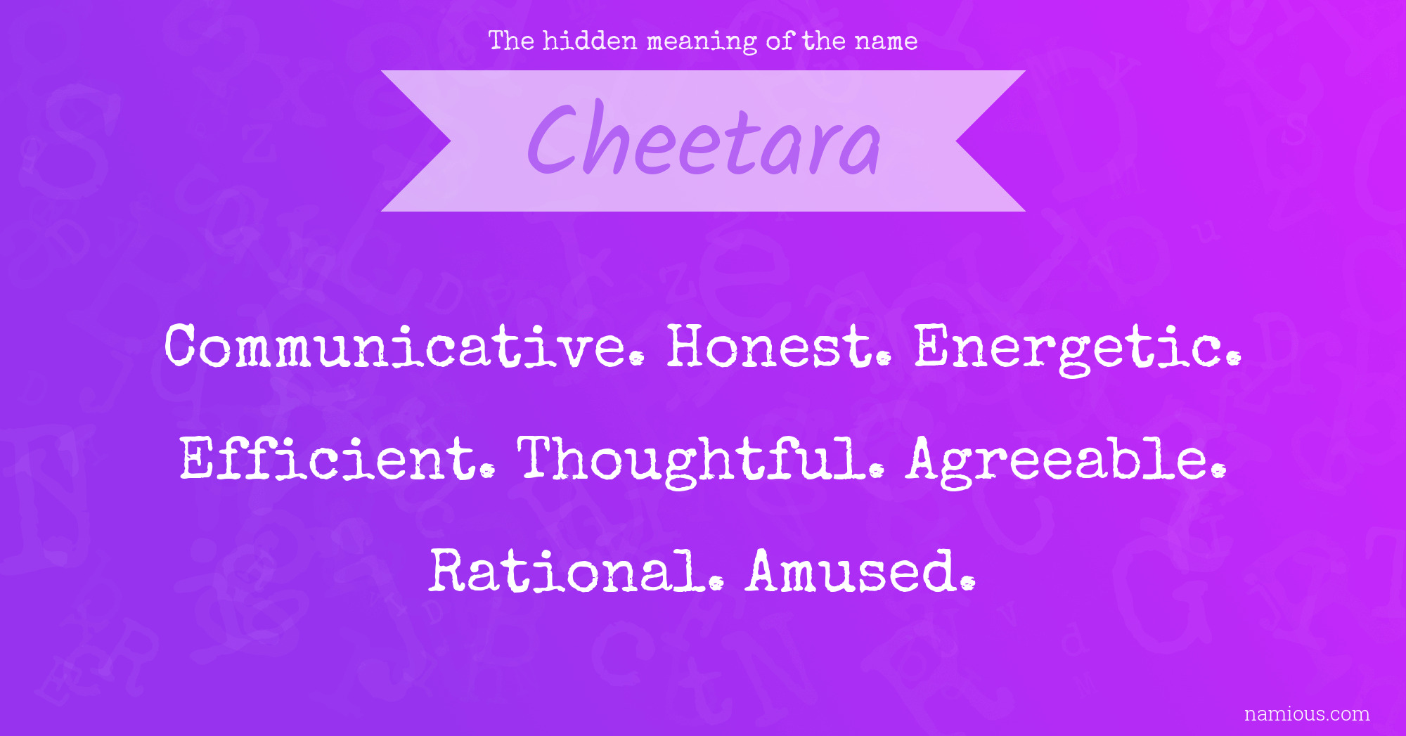 The hidden meaning of the name Cheetara