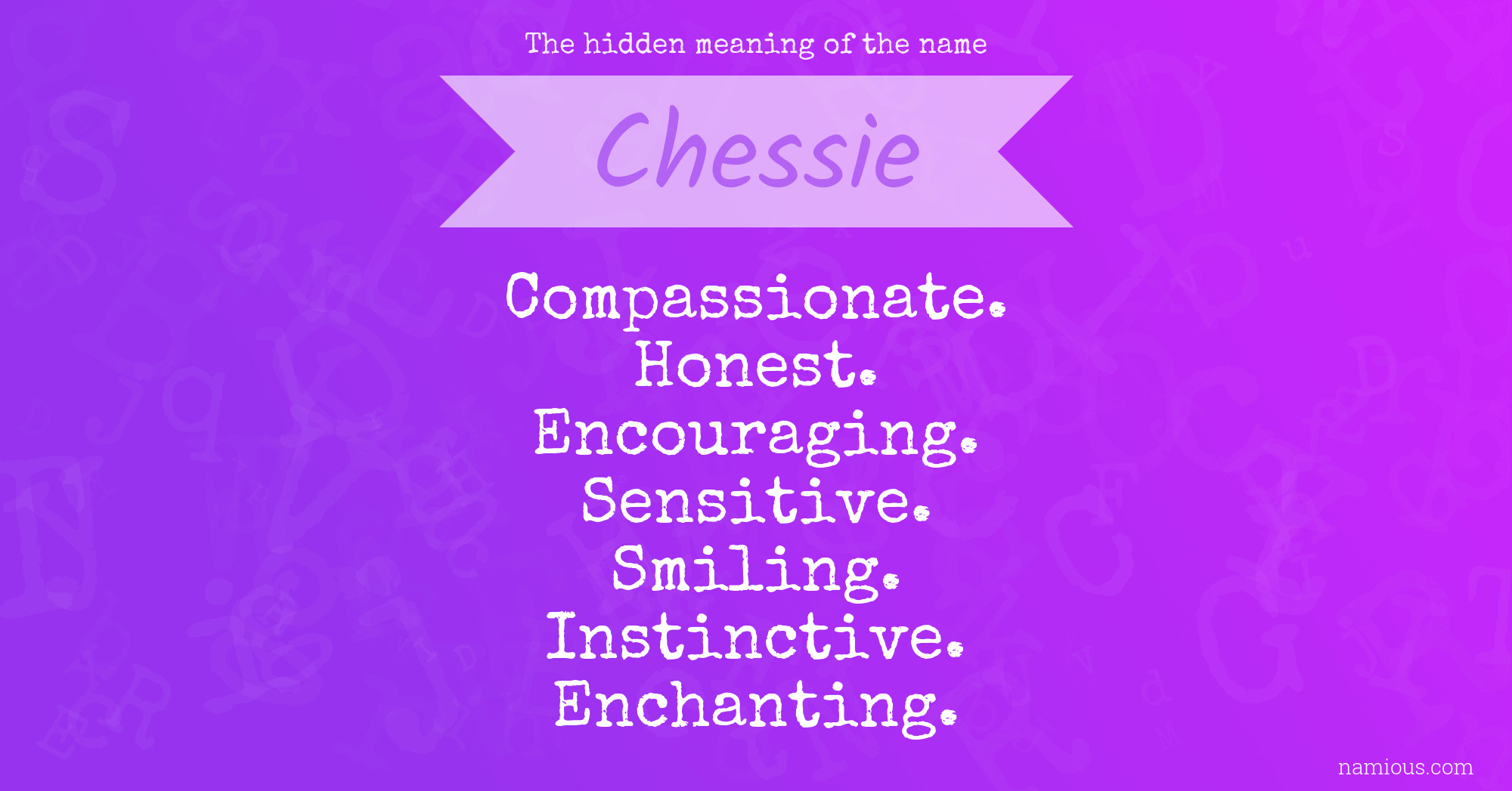 The hidden meaning of the name Chessie