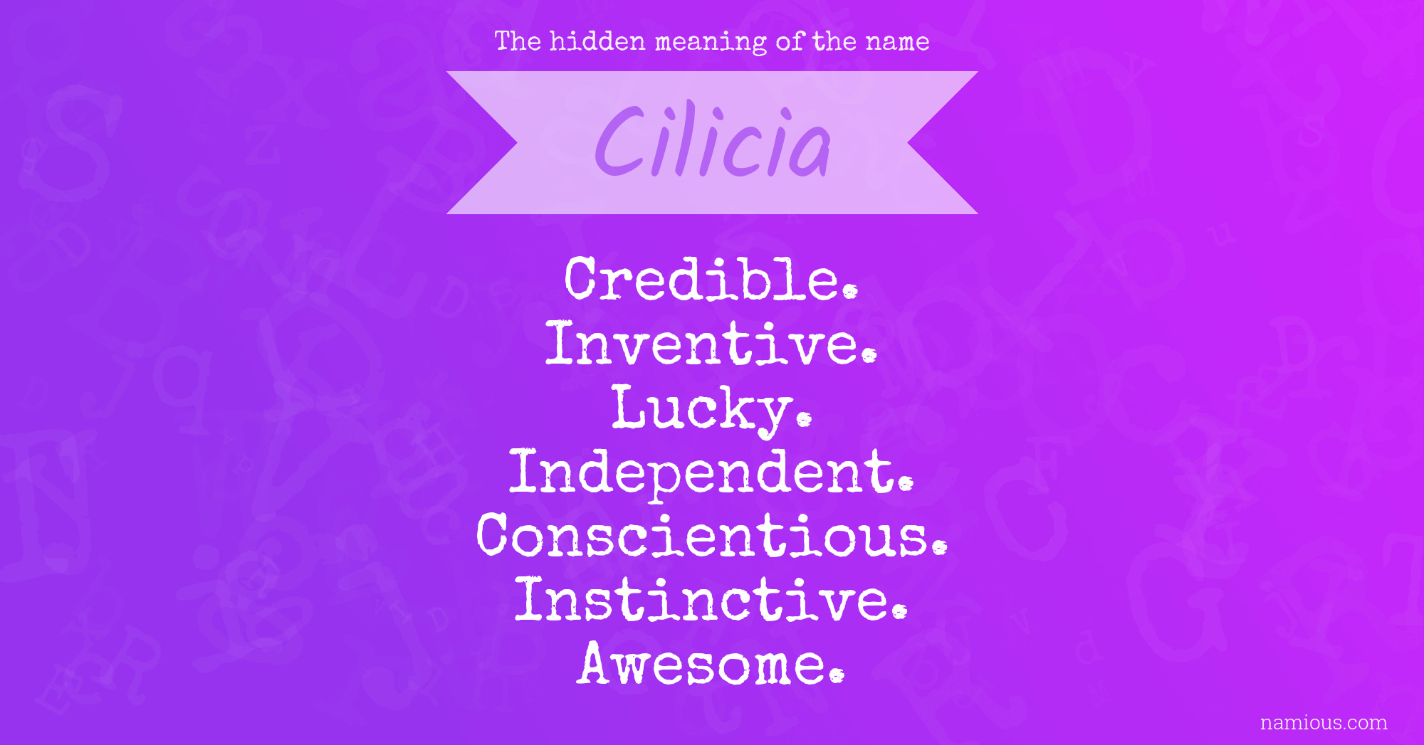 The hidden meaning of the name Cilicia