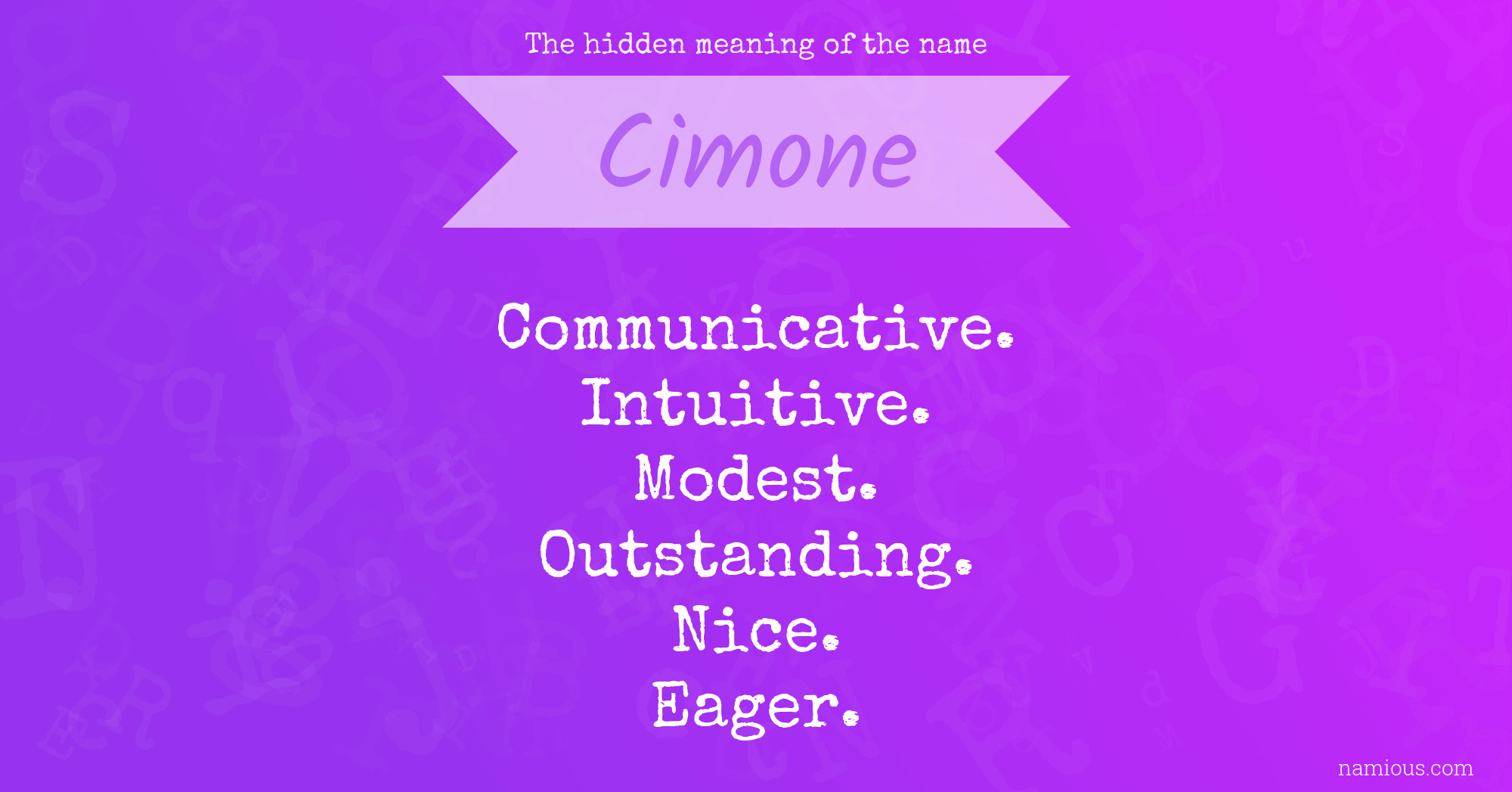 The hidden meaning of the name Cimone