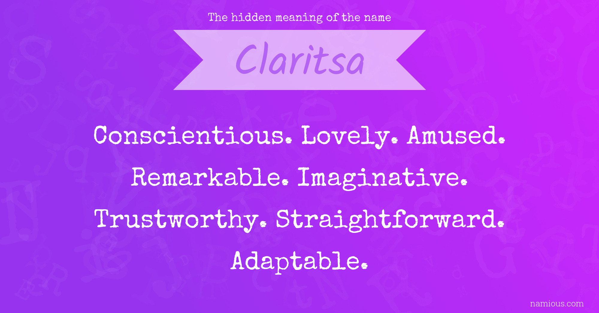 The hidden meaning of the name Claritsa