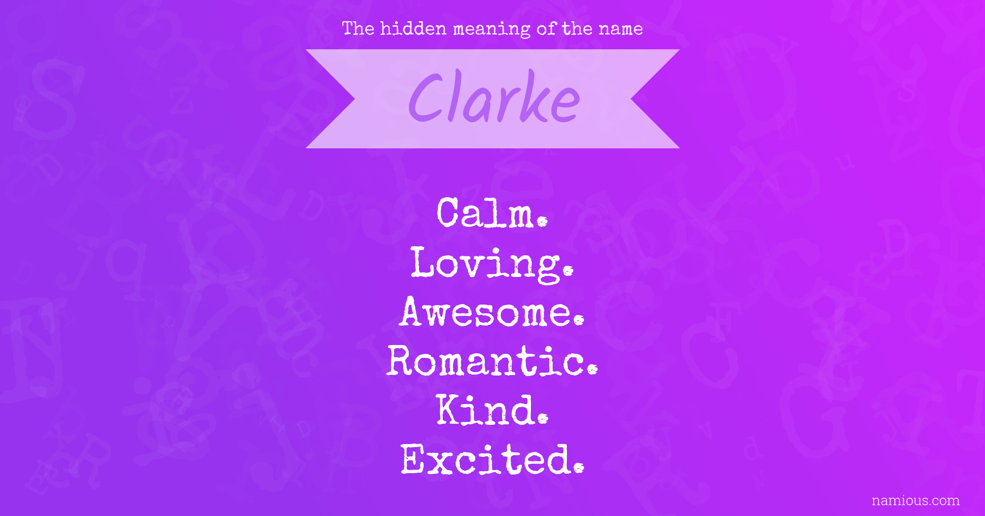 The hidden meaning of the name Clarke