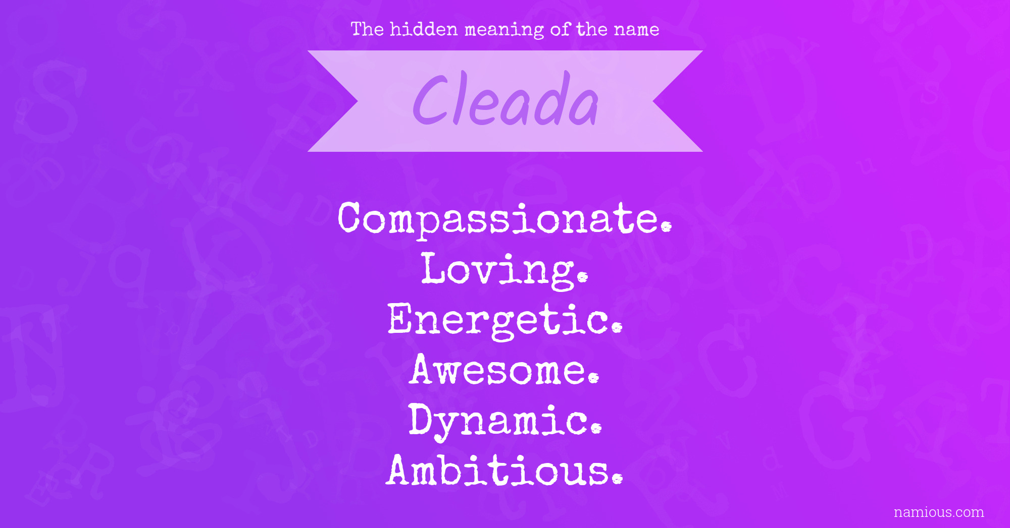 The hidden meaning of the name Cleada