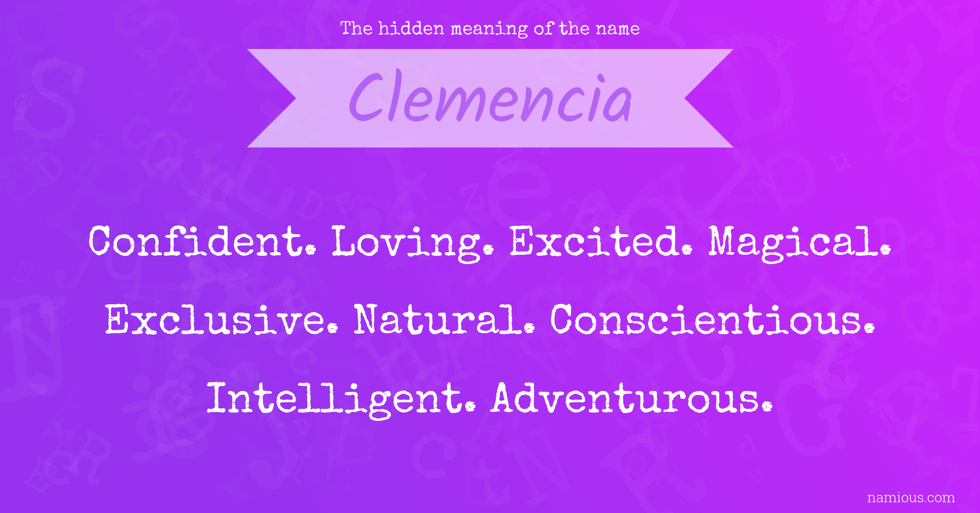 The hidden meaning of the name Clemencia