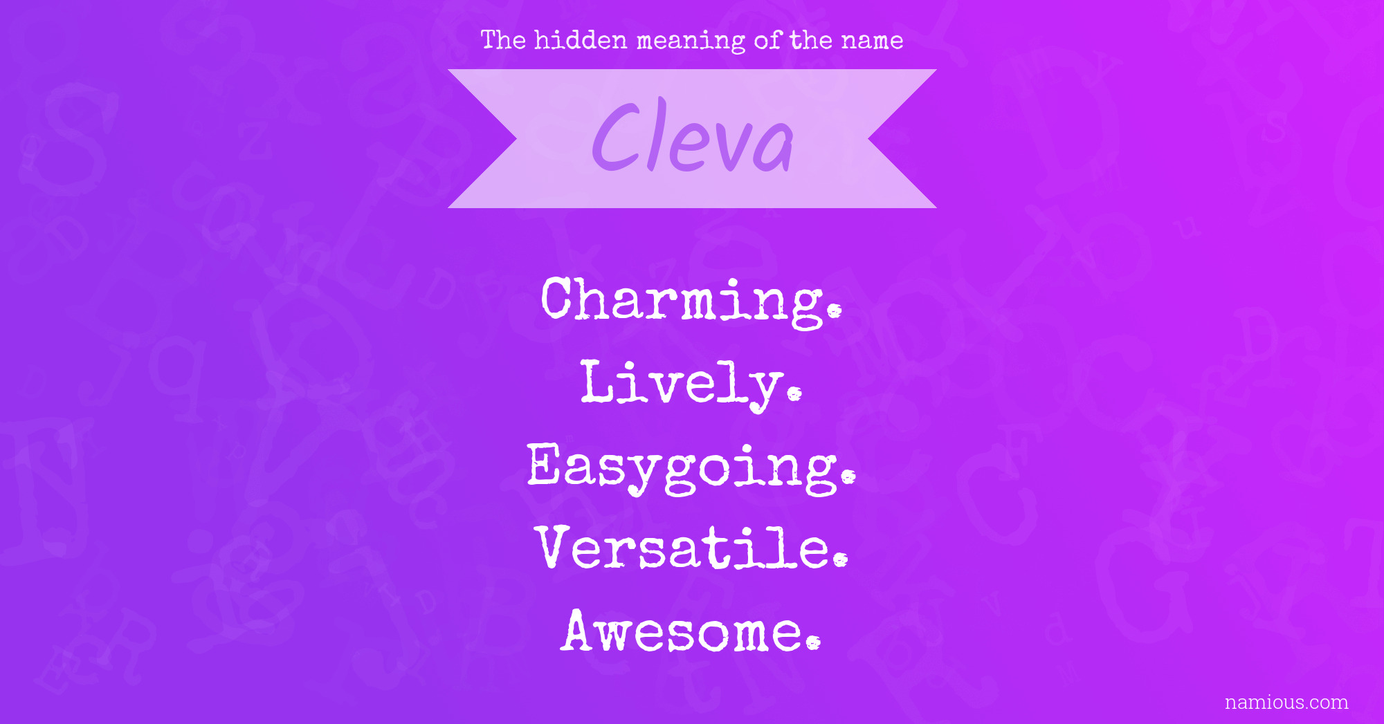 The hidden meaning of the name Cleva