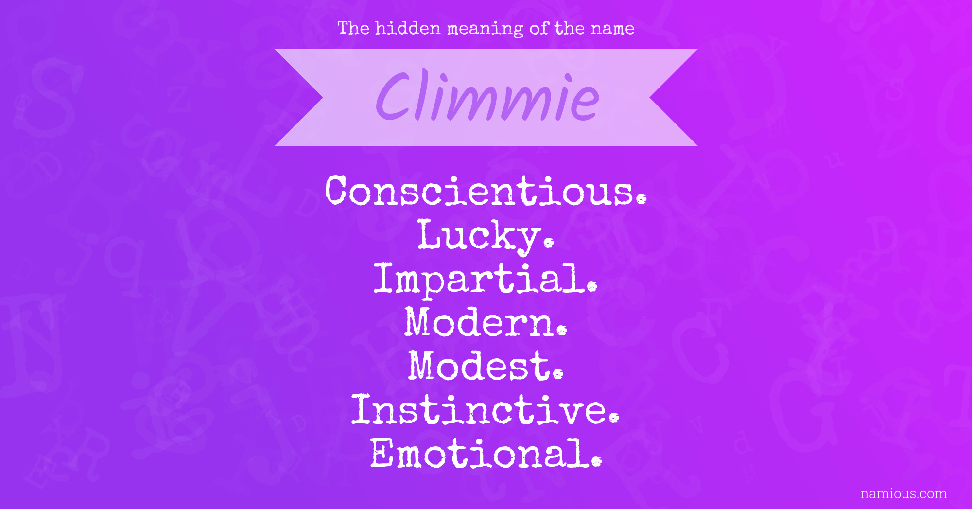 The hidden meaning of the name Climmie