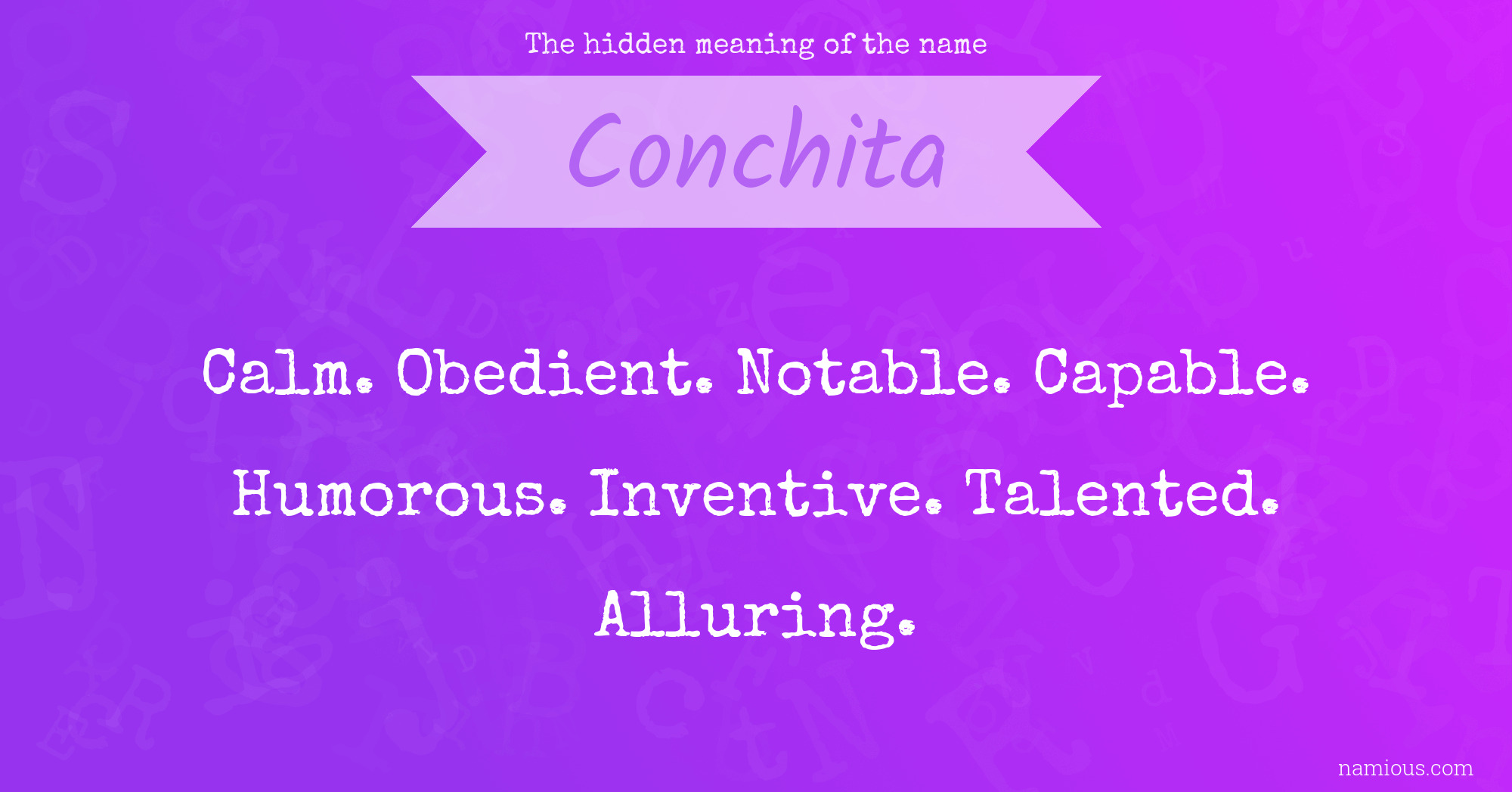 The hidden meaning of the name Conchita