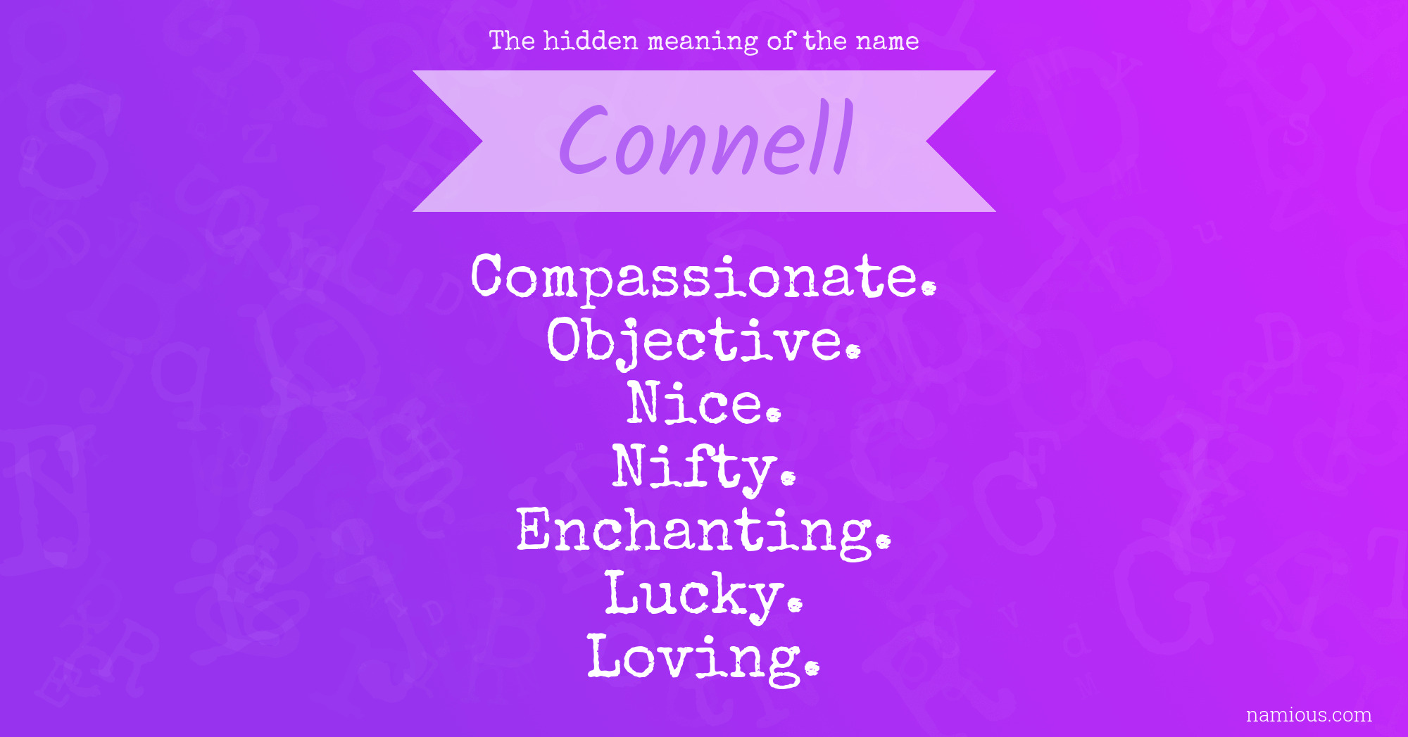 The hidden meaning of the name Connell