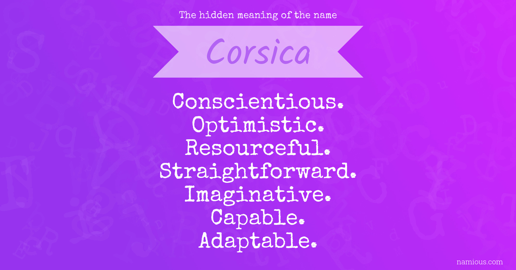 The hidden meaning of the name Corsica