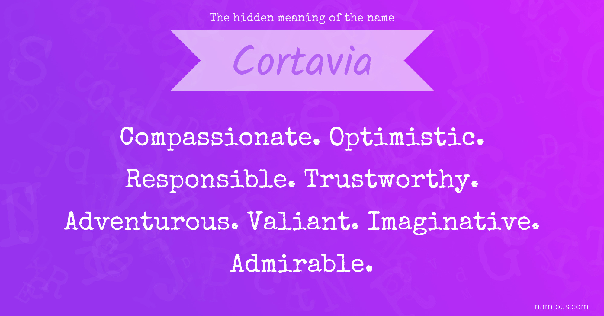 The hidden meaning of the name Cortavia