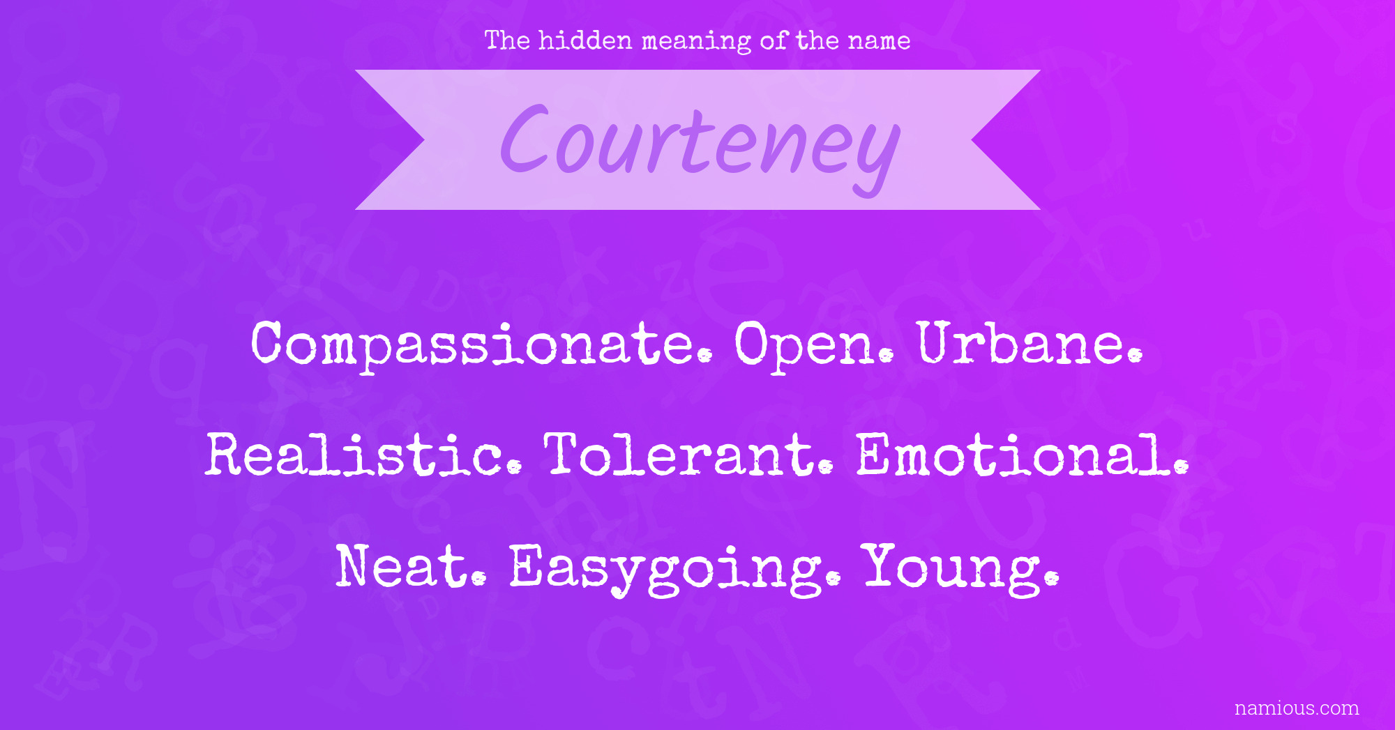 The hidden meaning of the name Courteney