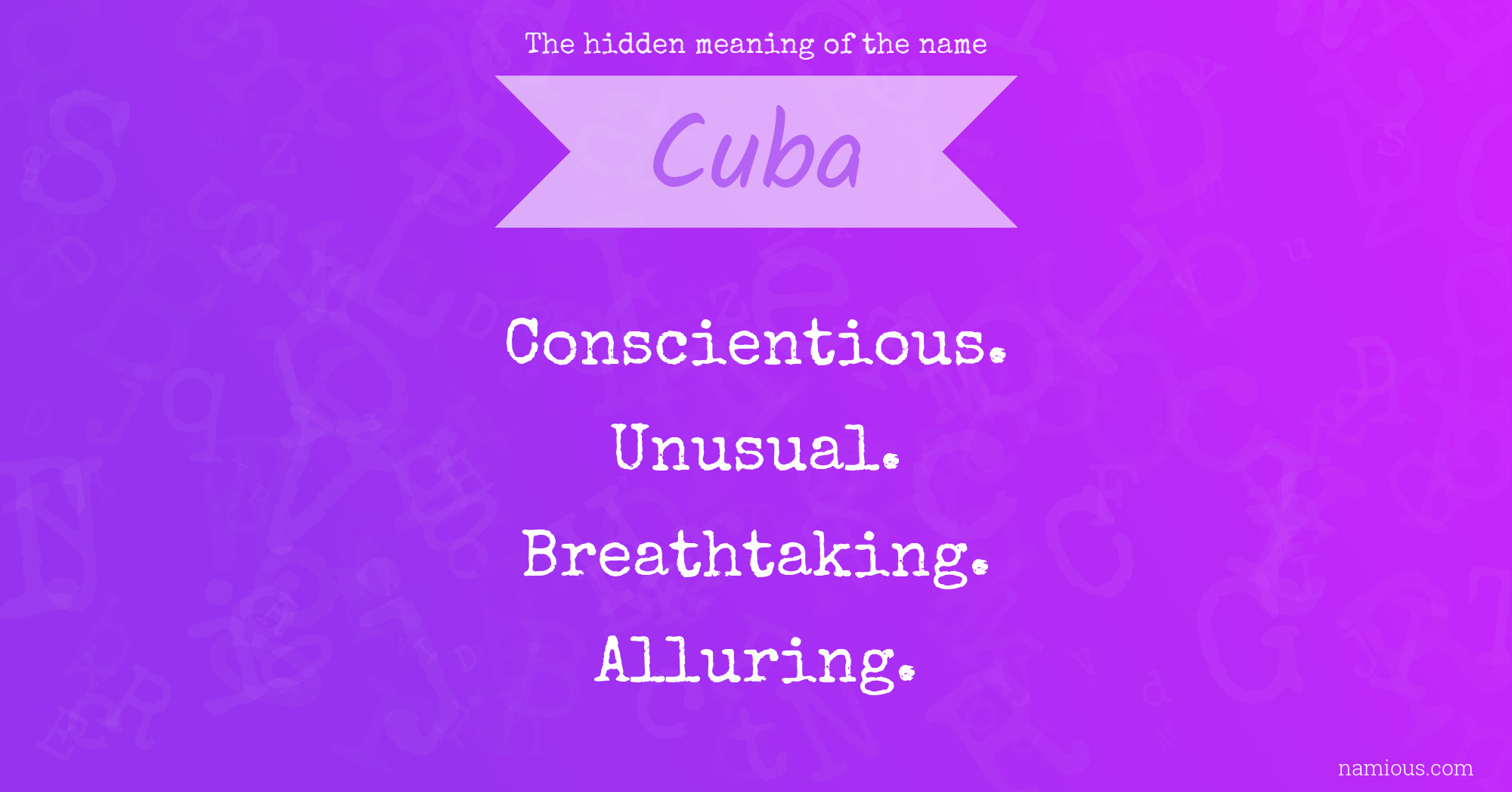 The hidden meaning of the name Cuba