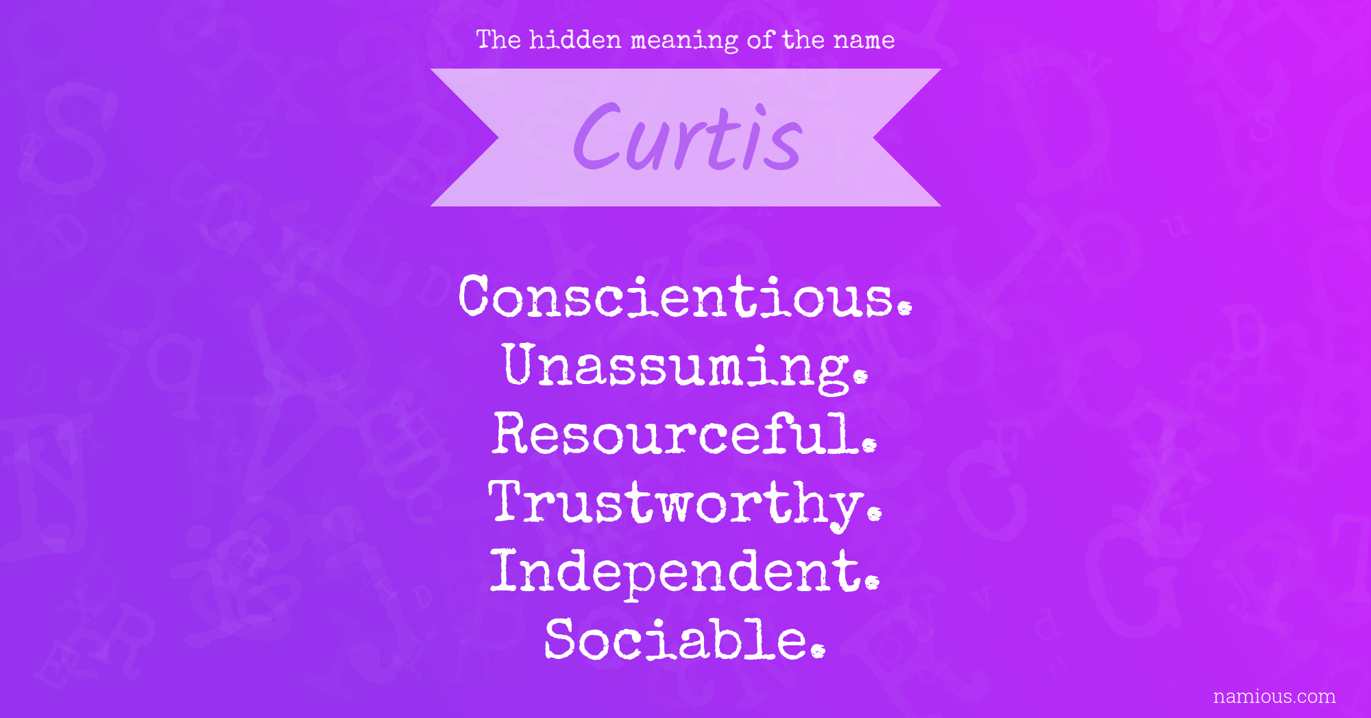 The hidden meaning of the name Curtis