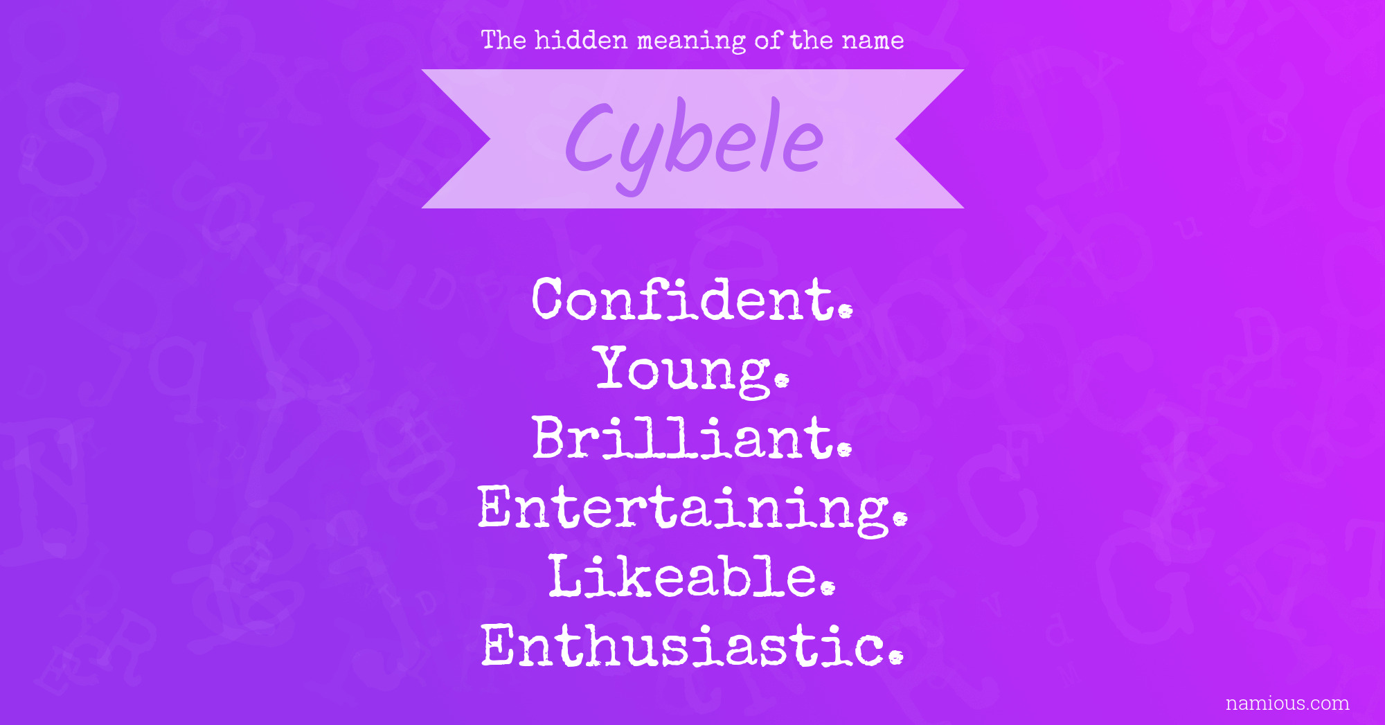 The hidden meaning of the name Cybele