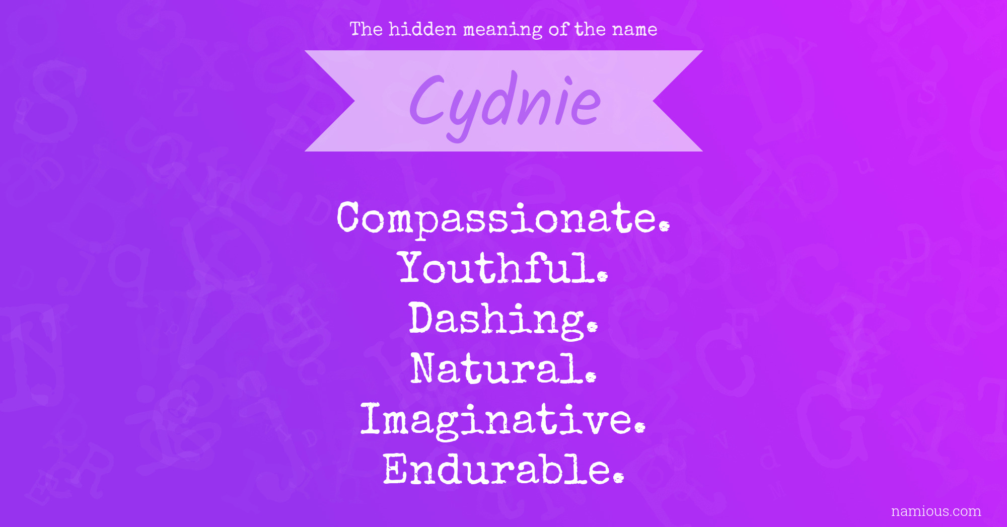 The hidden meaning of the name Cydnie