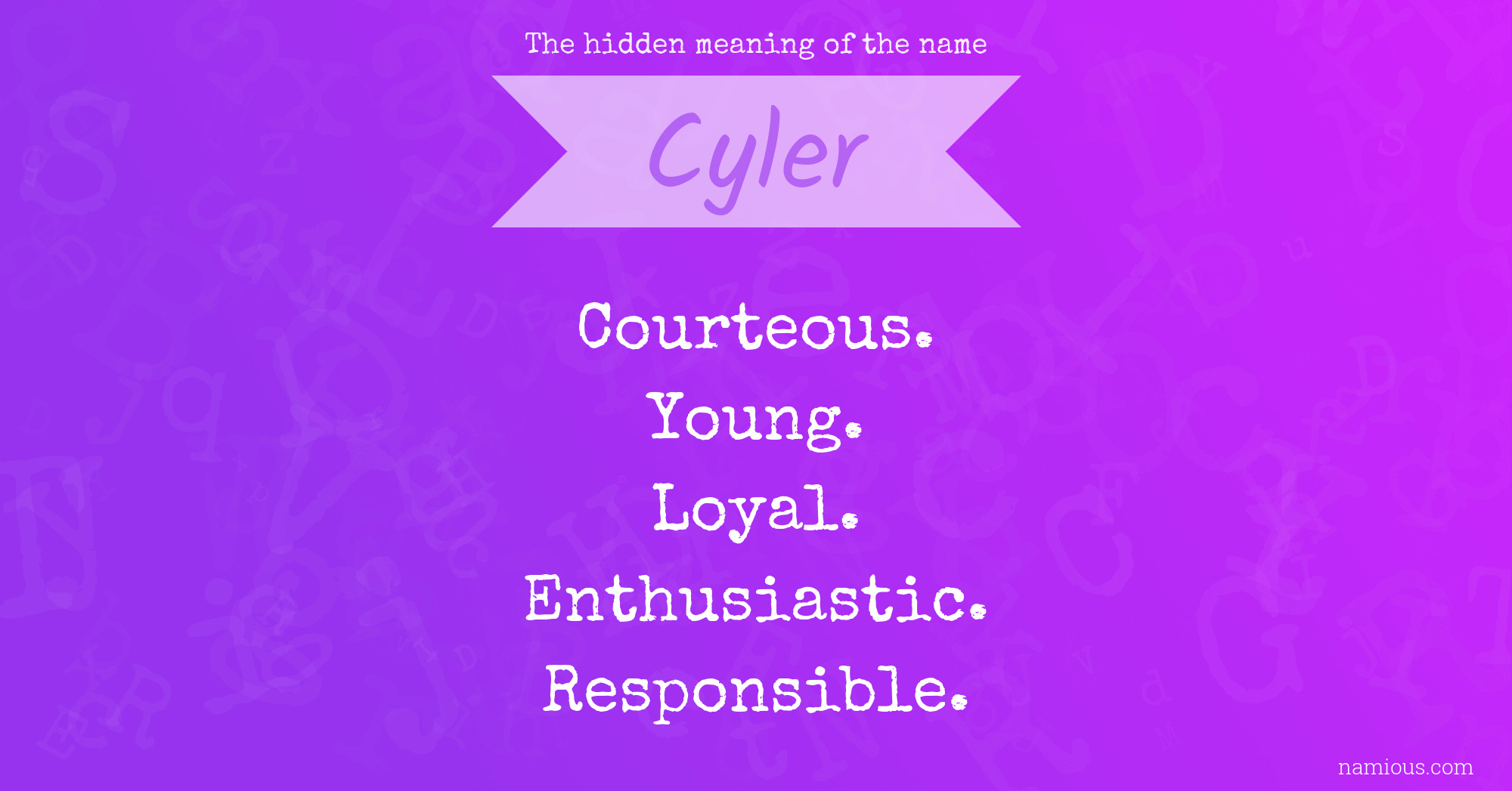 The hidden meaning of the name Cyler