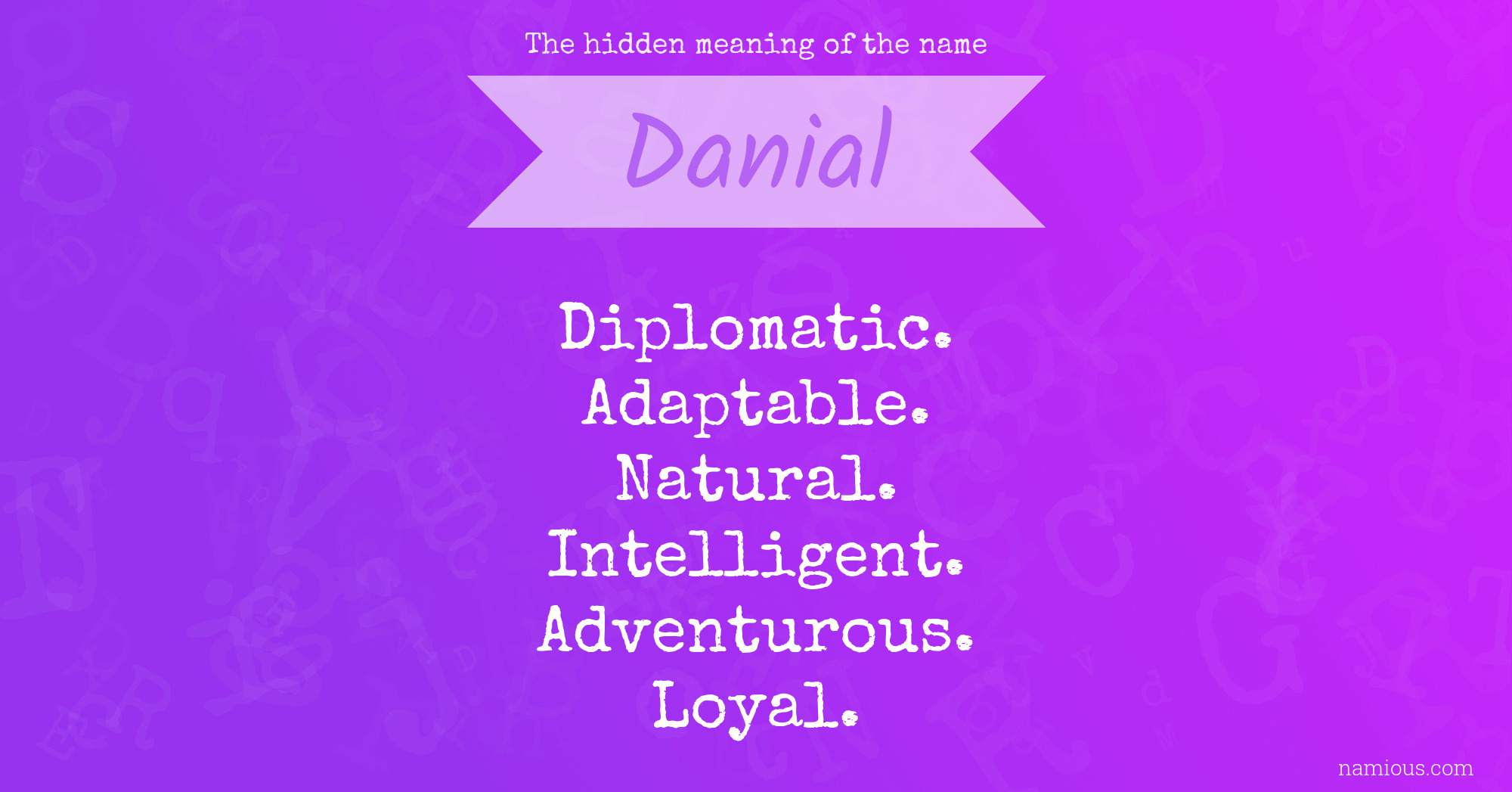 The hidden meaning of the name Danial