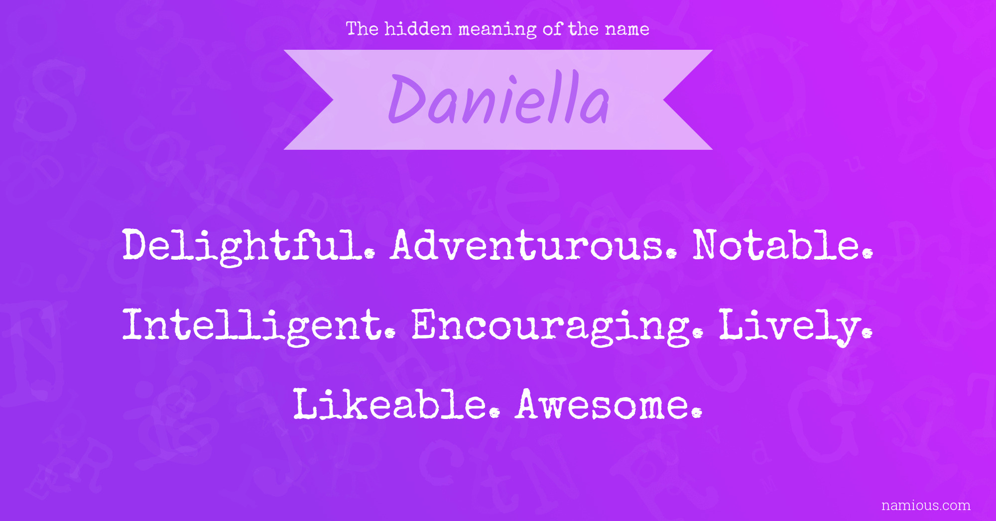 The hidden meaning of the name Daniella