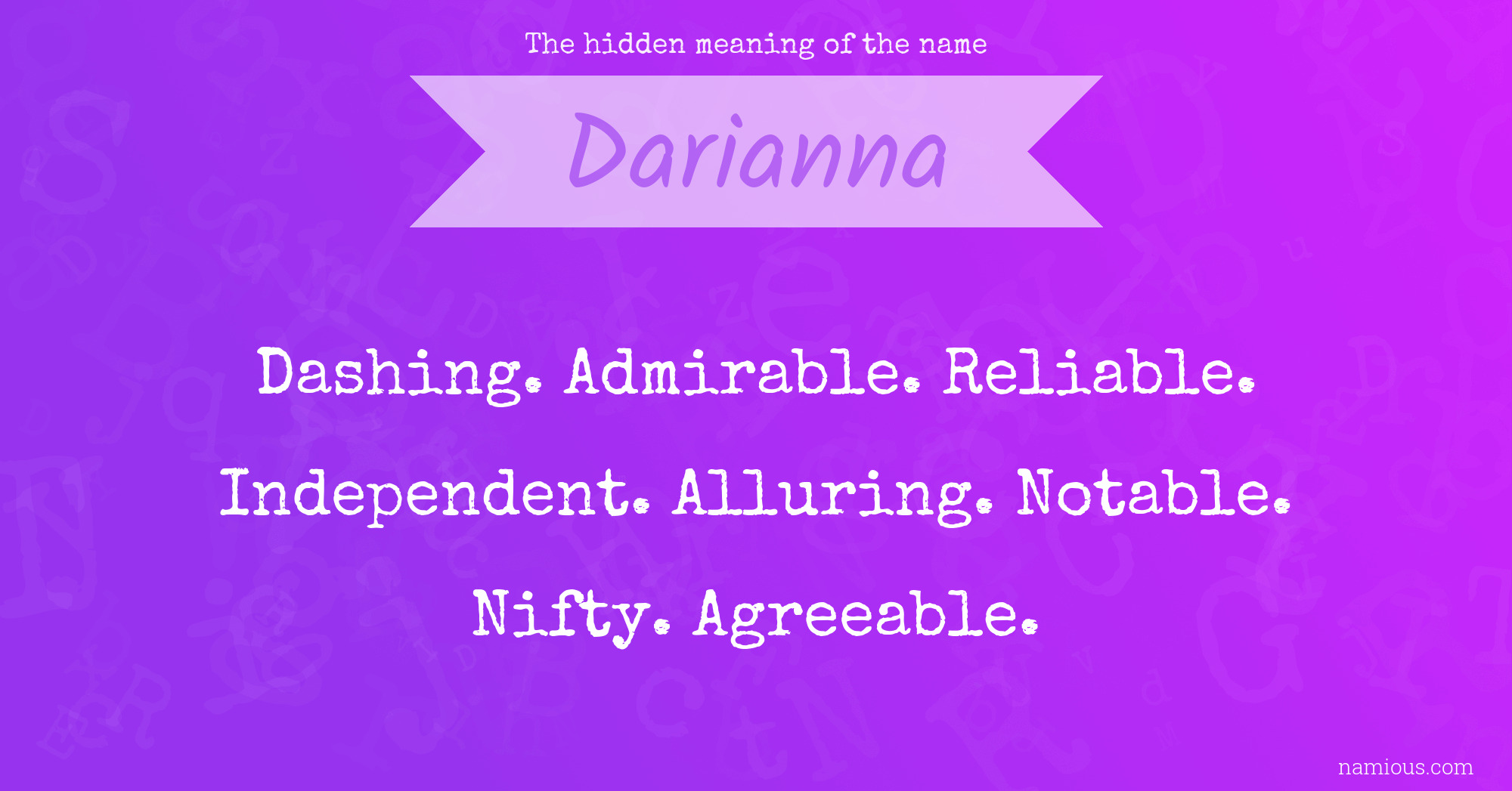 The hidden meaning of the name Darianna