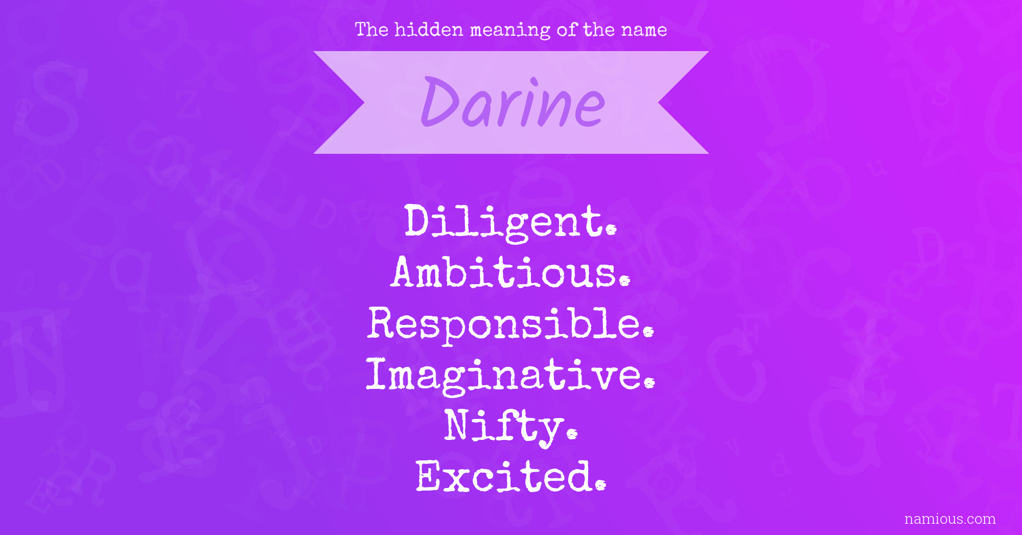 The hidden meaning of the name Darine