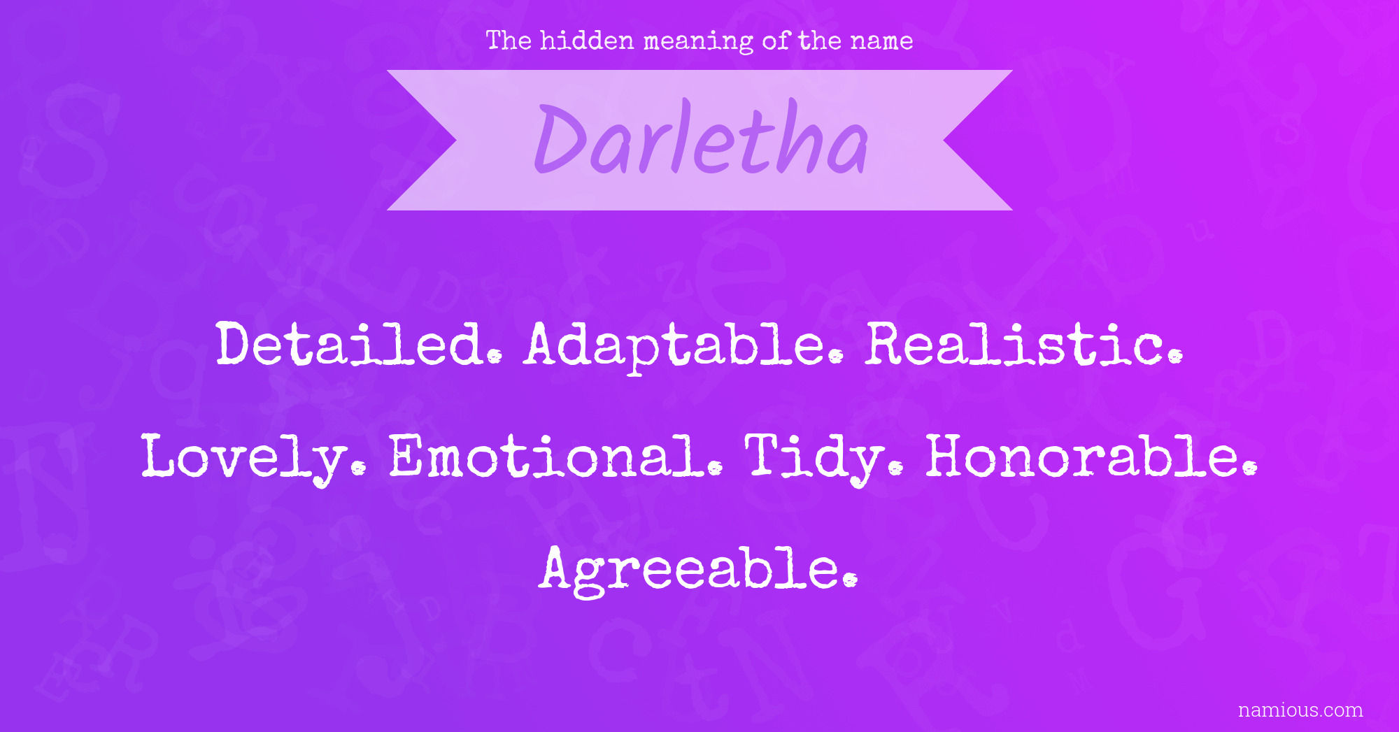 The hidden meaning of the name Darletha