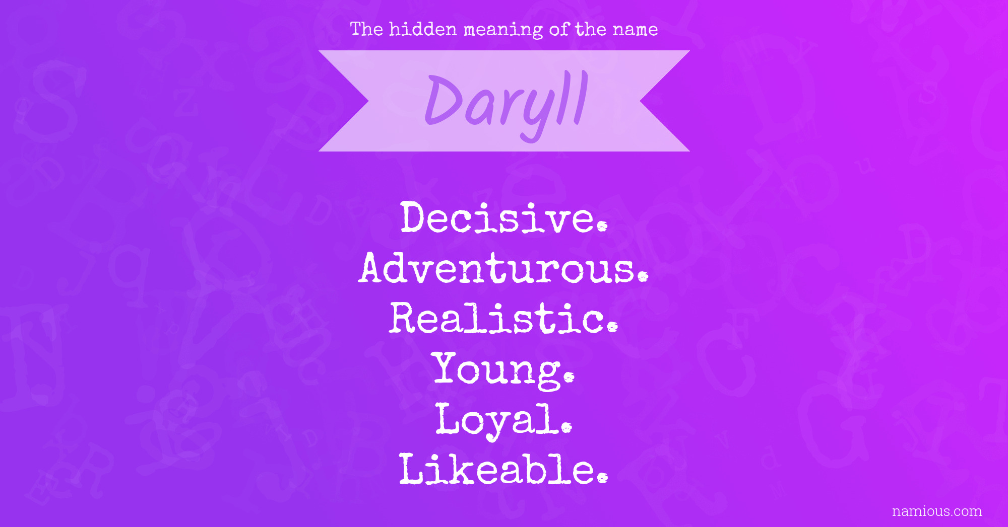 The hidden meaning of the name Daryll