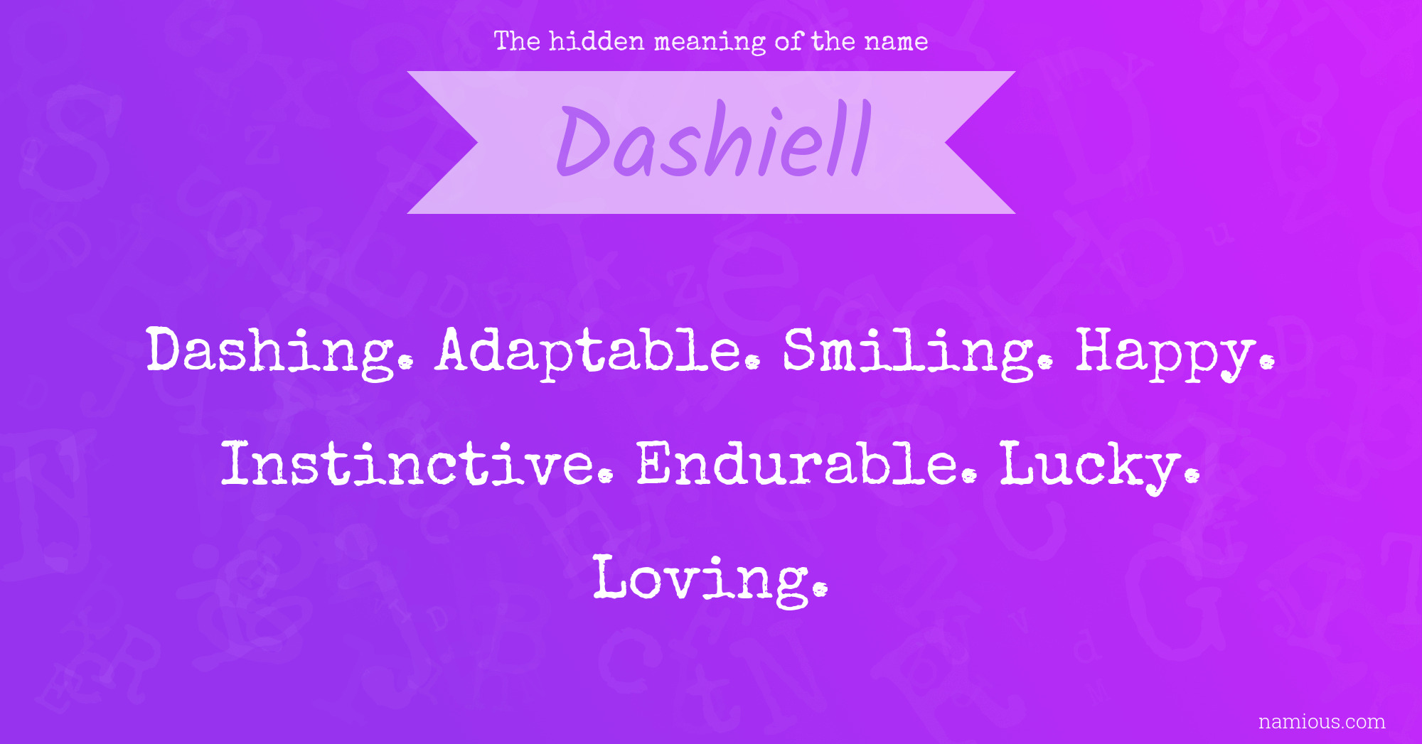 The hidden meaning of the name Dashiell