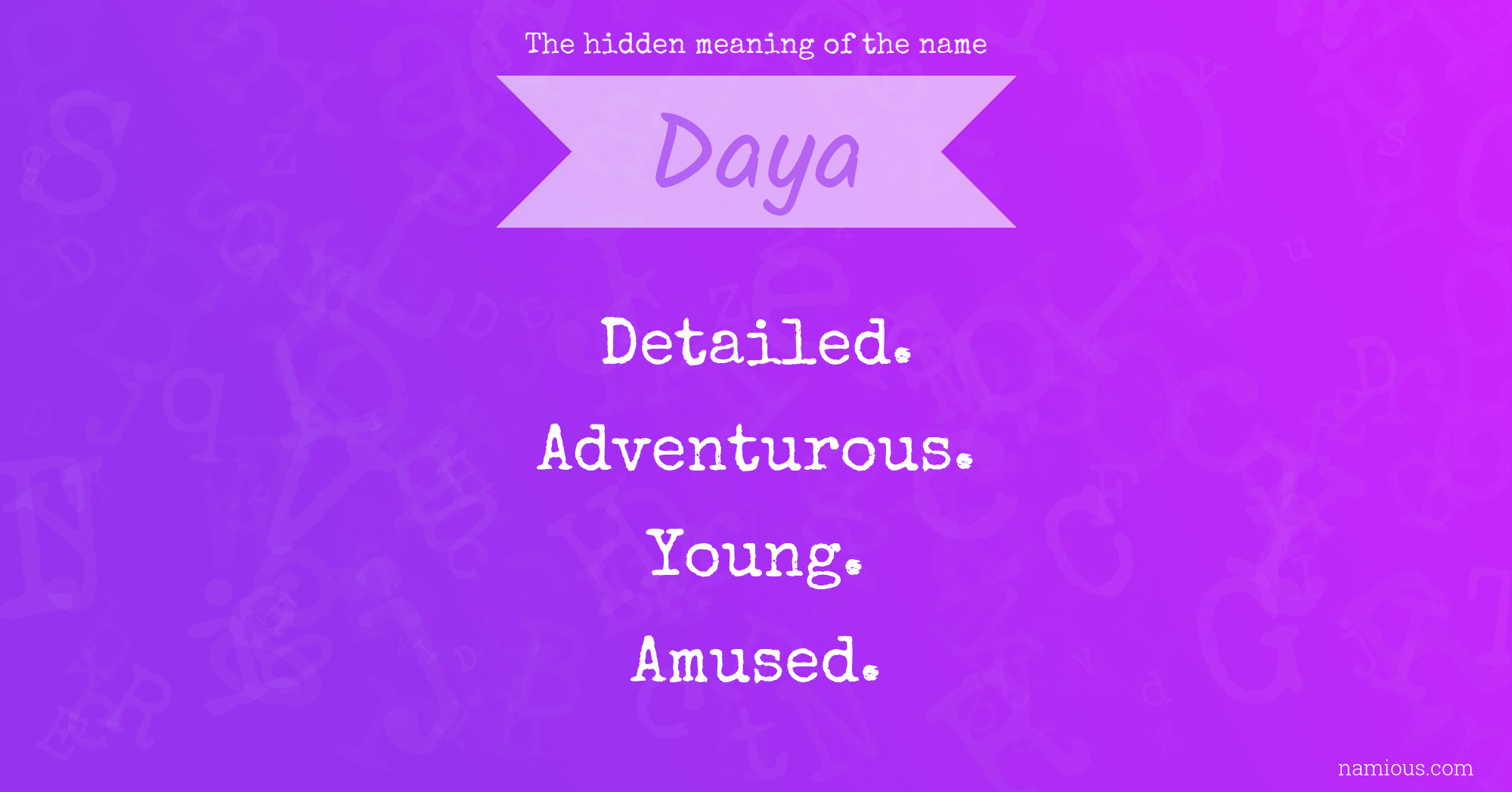 Daya Side Meaning In English