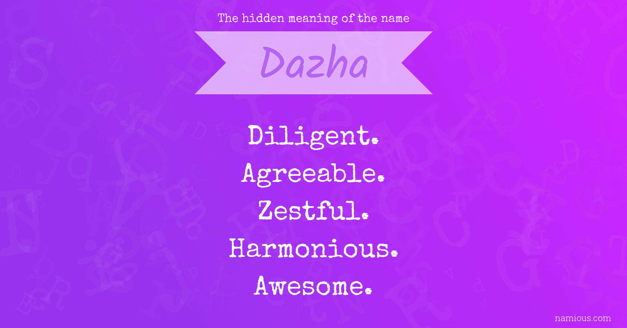 The hidden meaning of the name Dazha