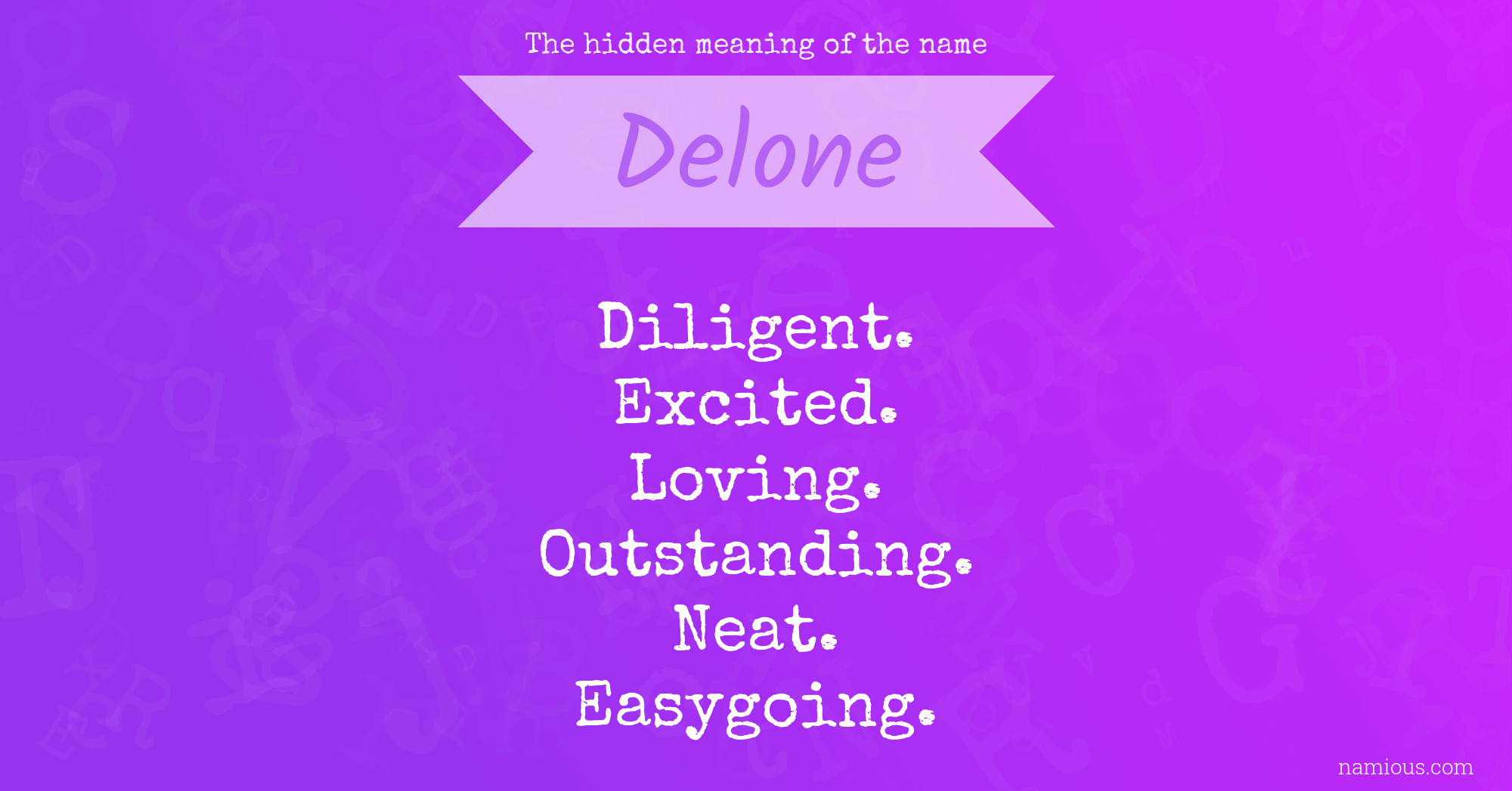 The hidden meaning of the name Delone