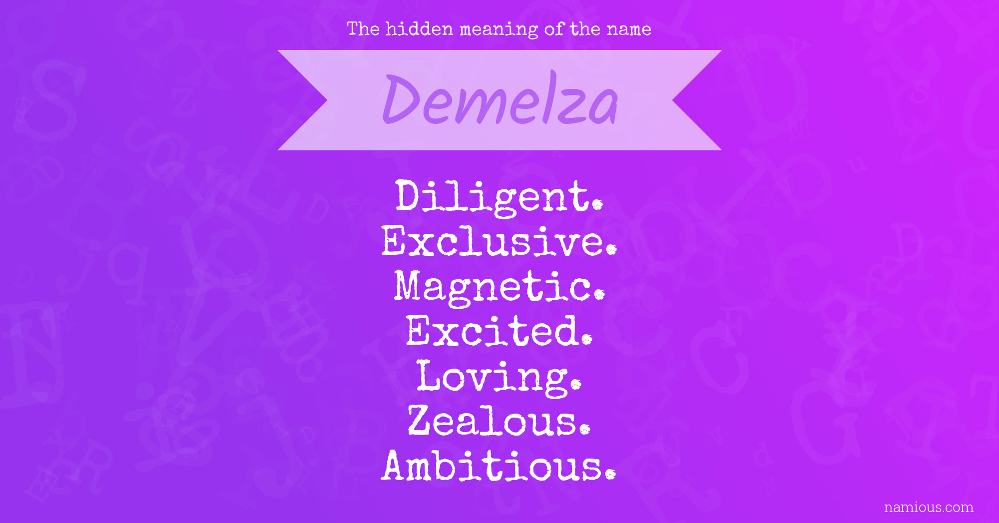 The hidden meaning of the name Demelza