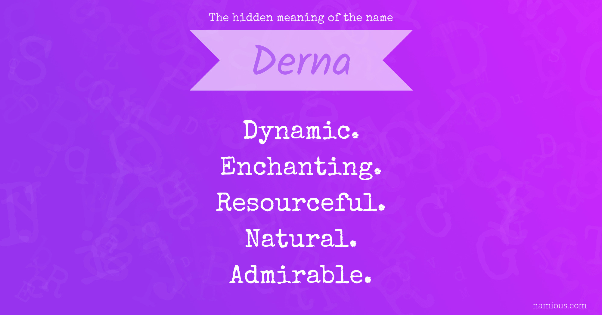 The hidden meaning of the name Derna