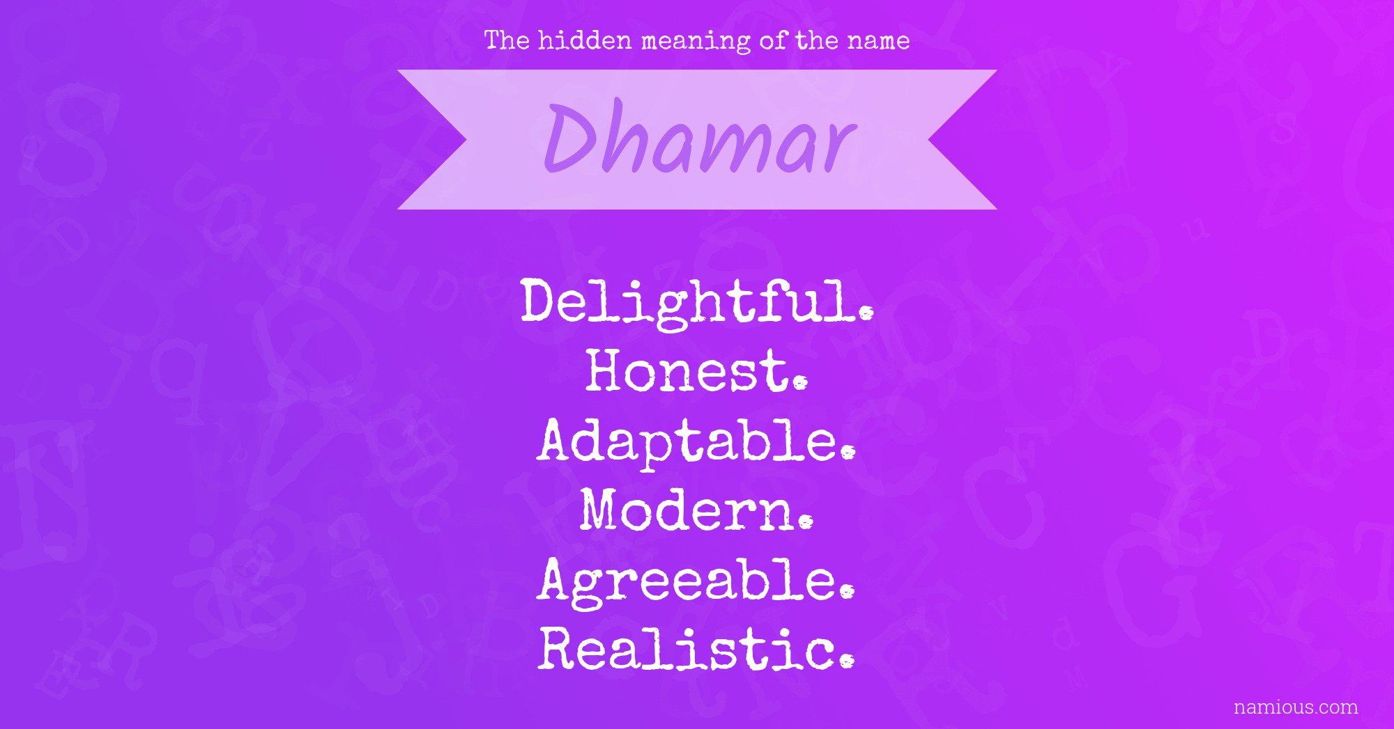 The hidden meaning of the name Dhamar