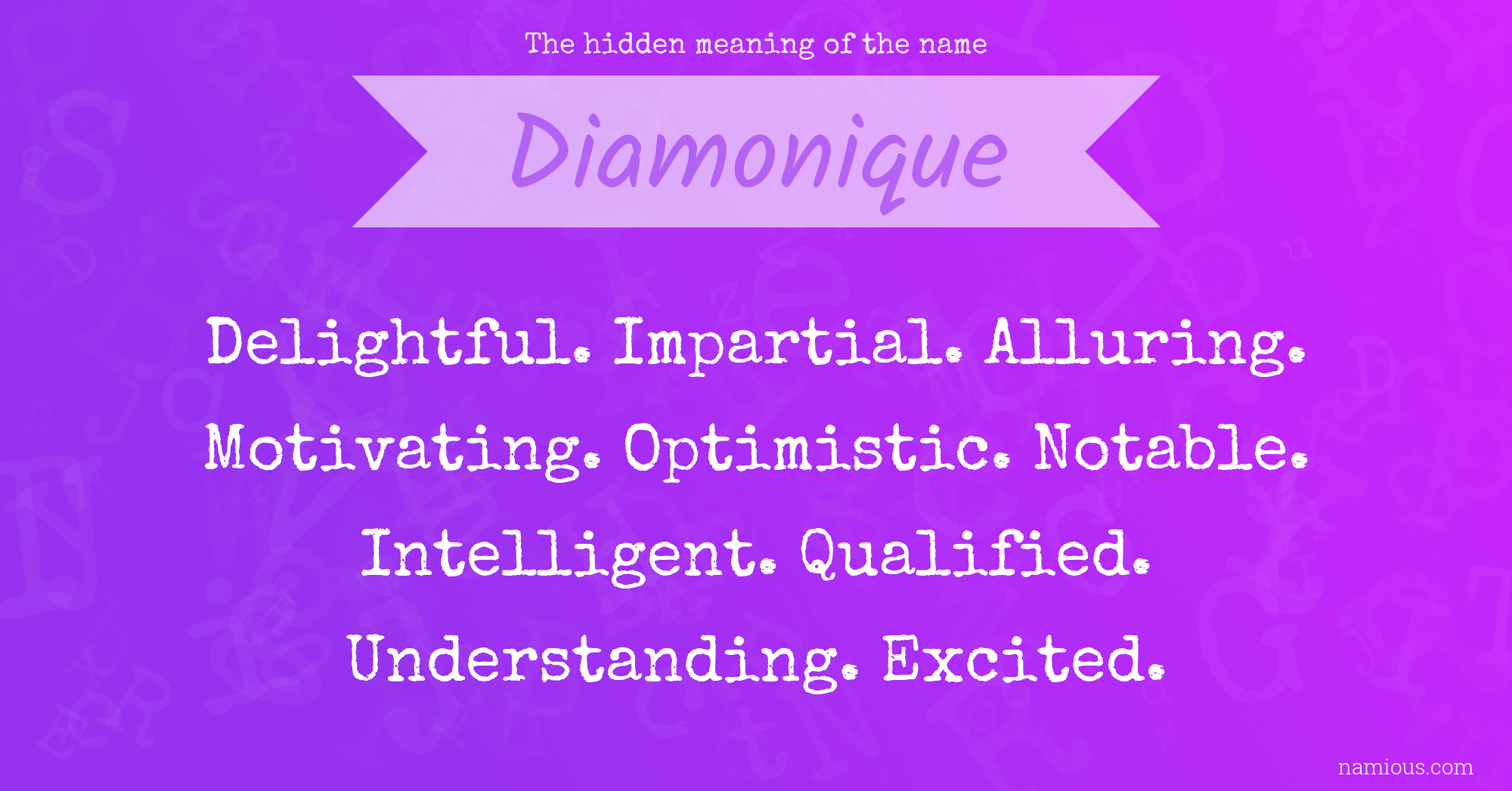 The hidden meaning of the name Diamonique