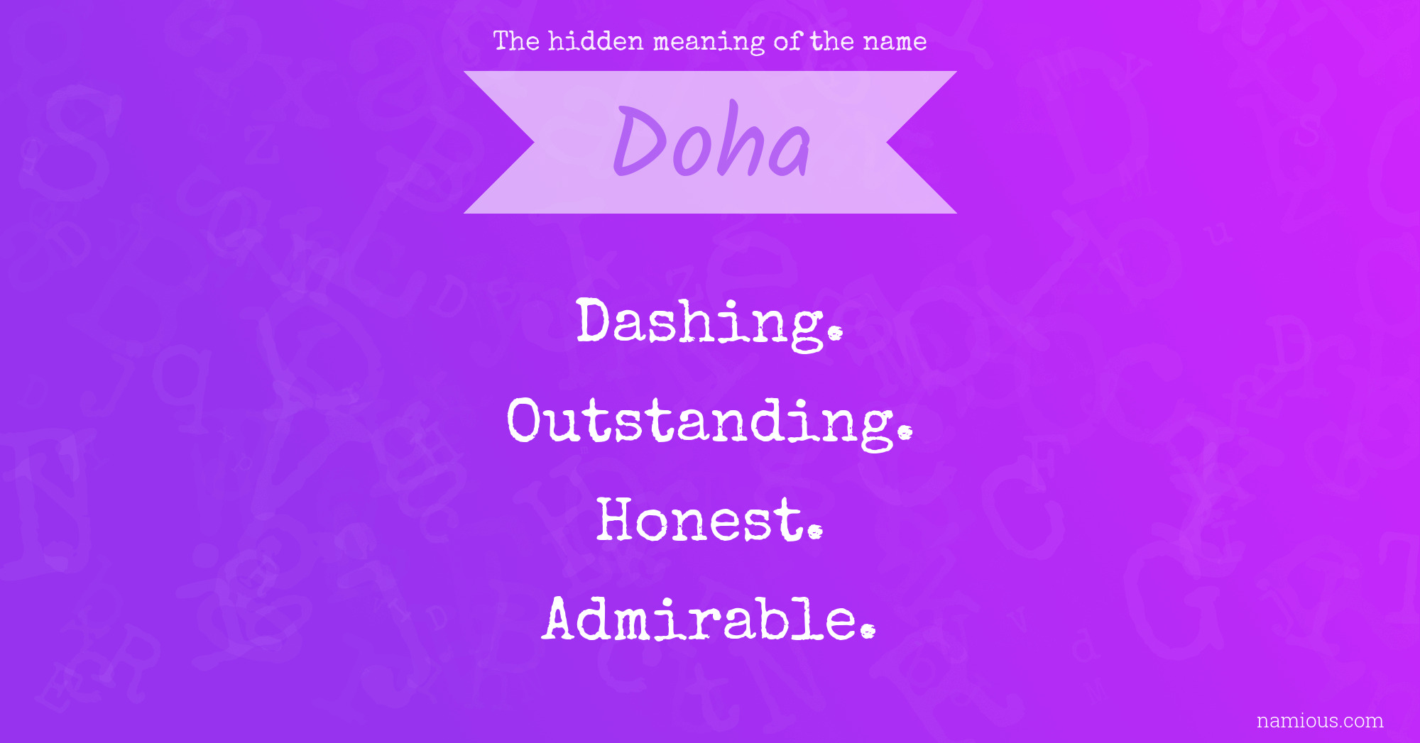 The hidden meaning of the name Doha