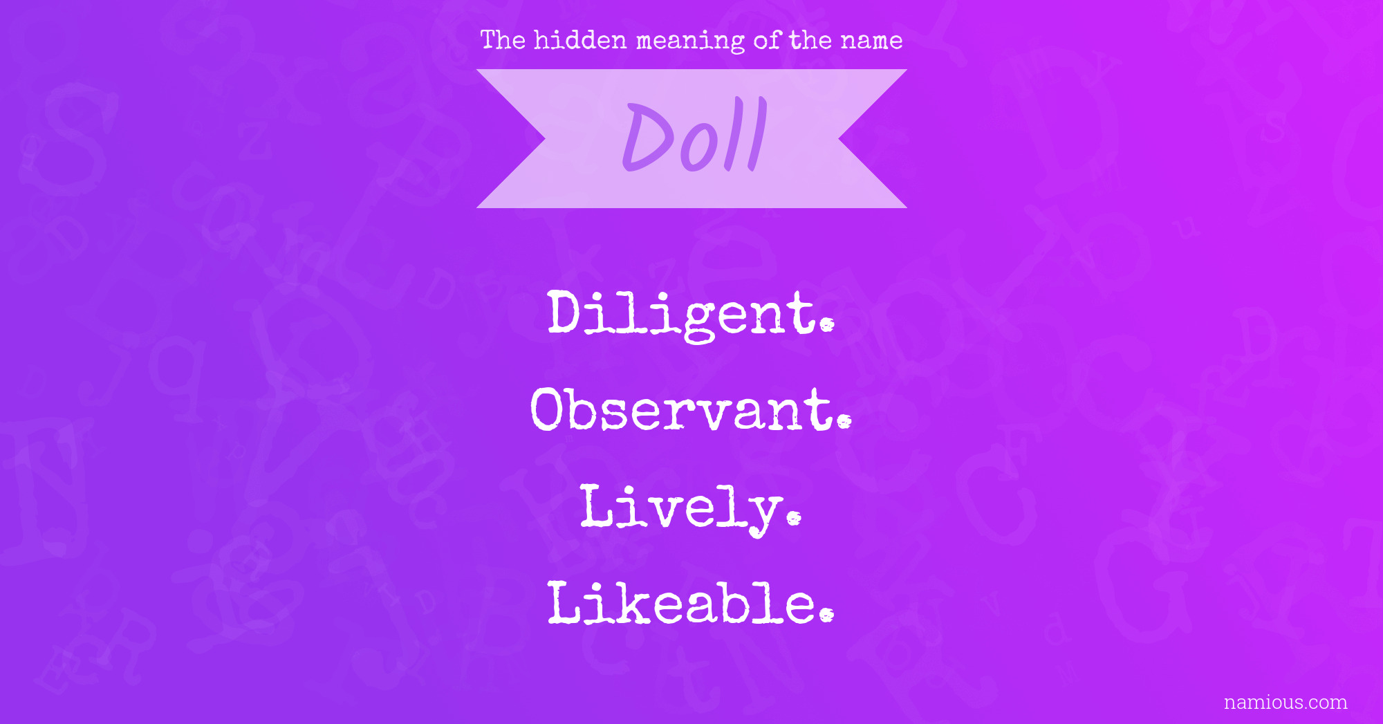 The hidden meaning of the name Doll