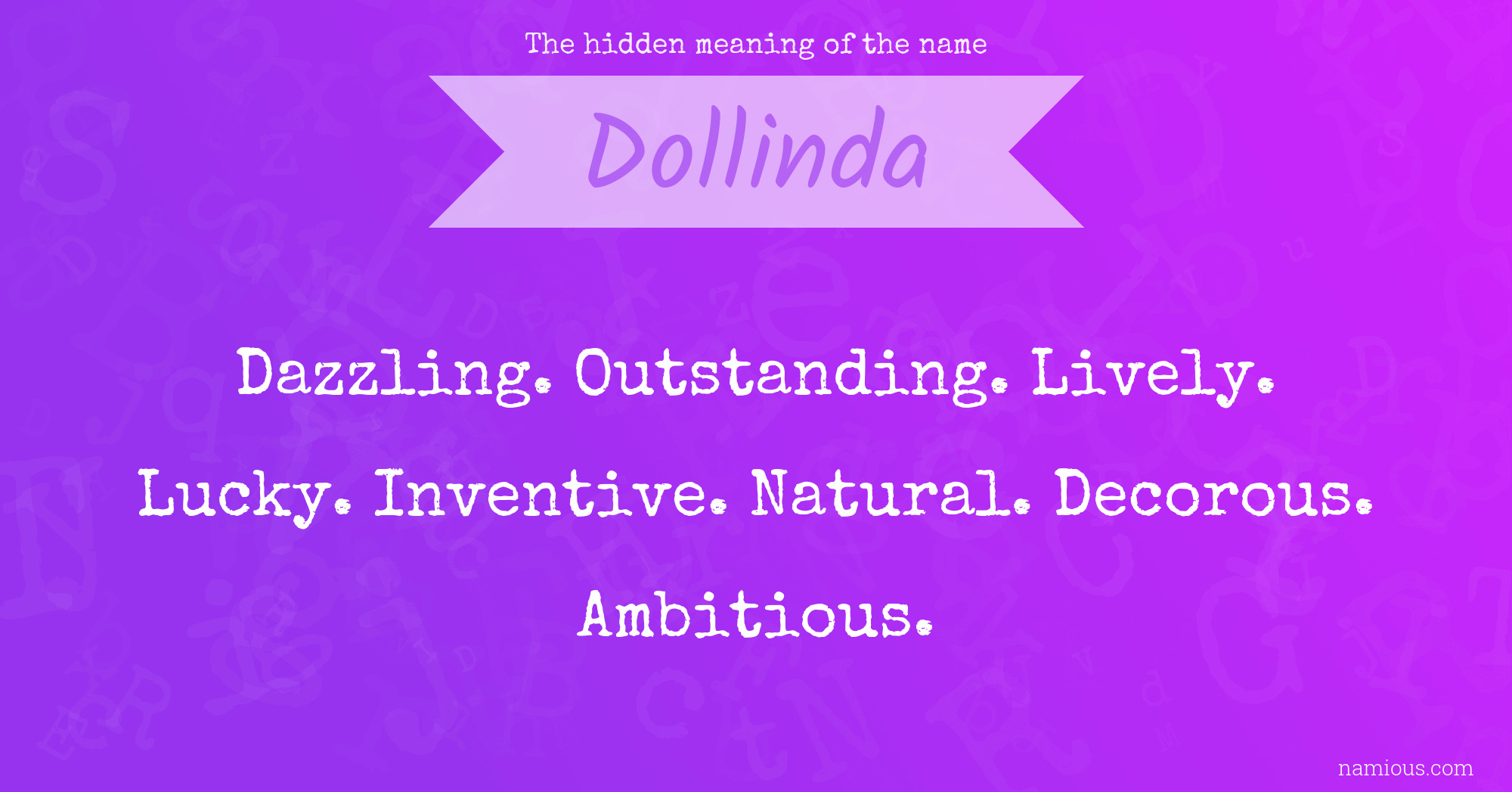 The hidden meaning of the name Dollinda