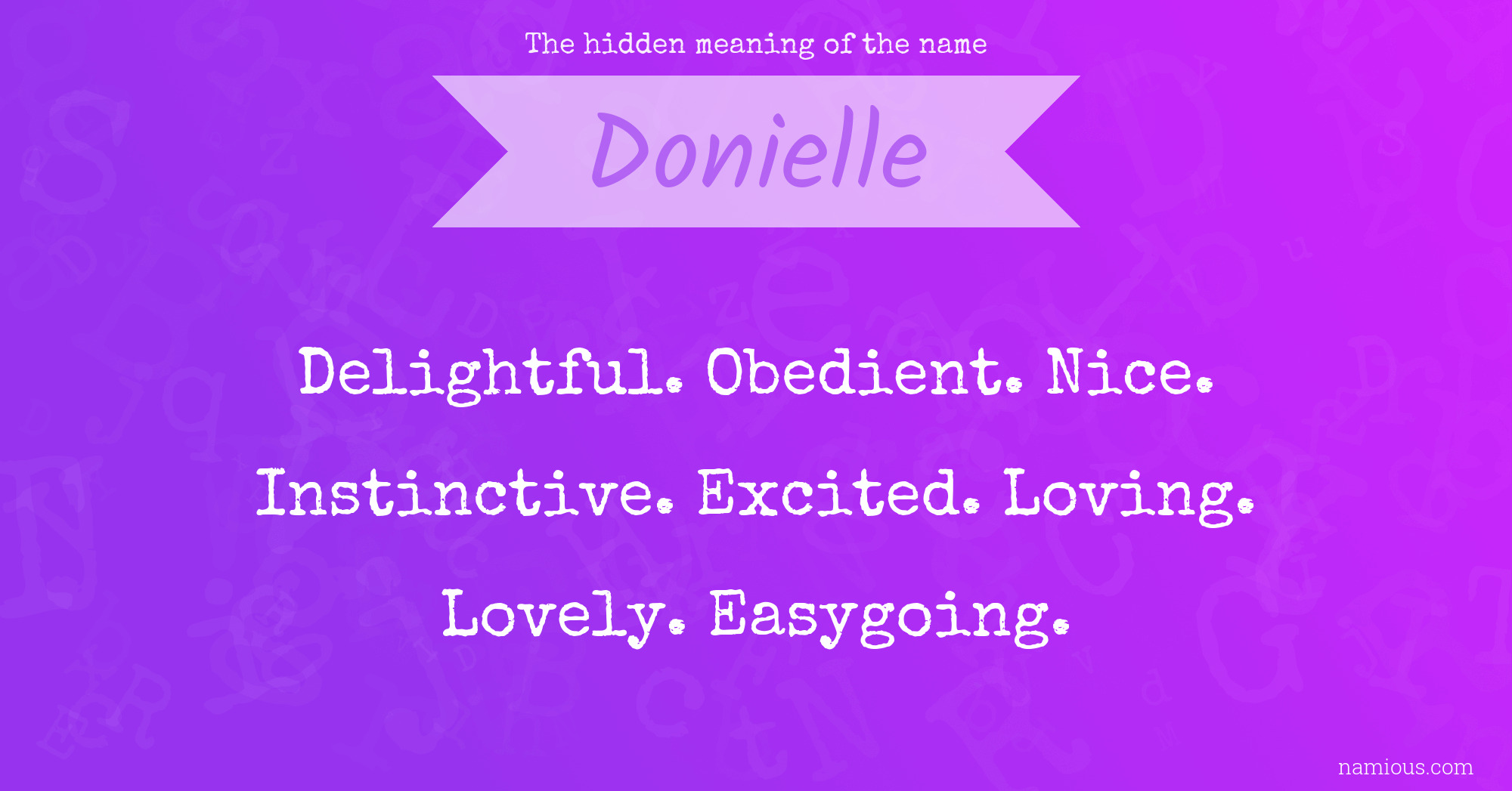 The hidden meaning of the name Donielle