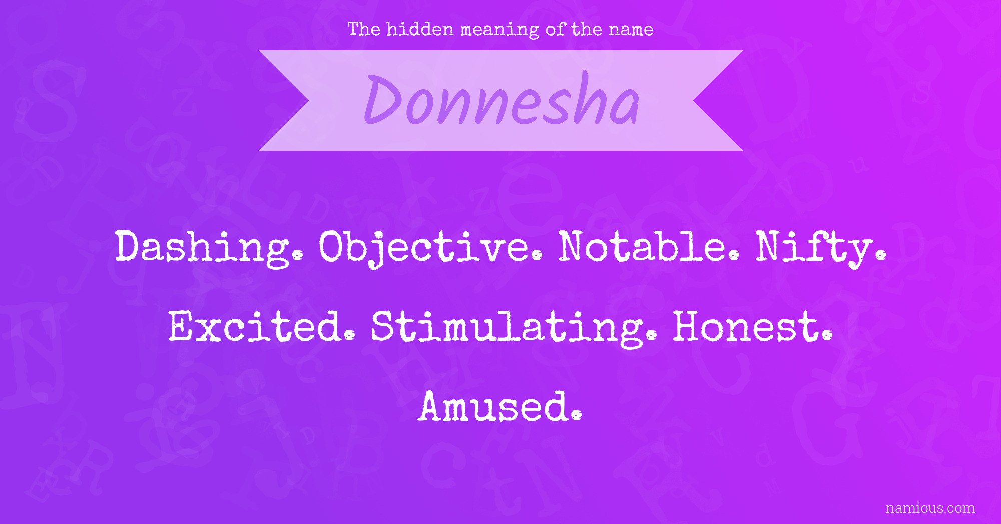 The hidden meaning of the name Donnesha