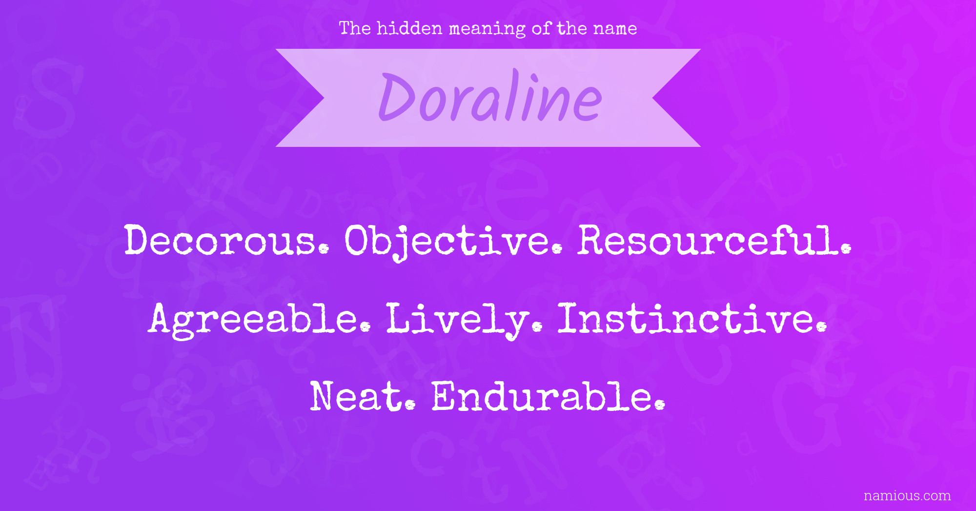 The hidden meaning of the name Doraline