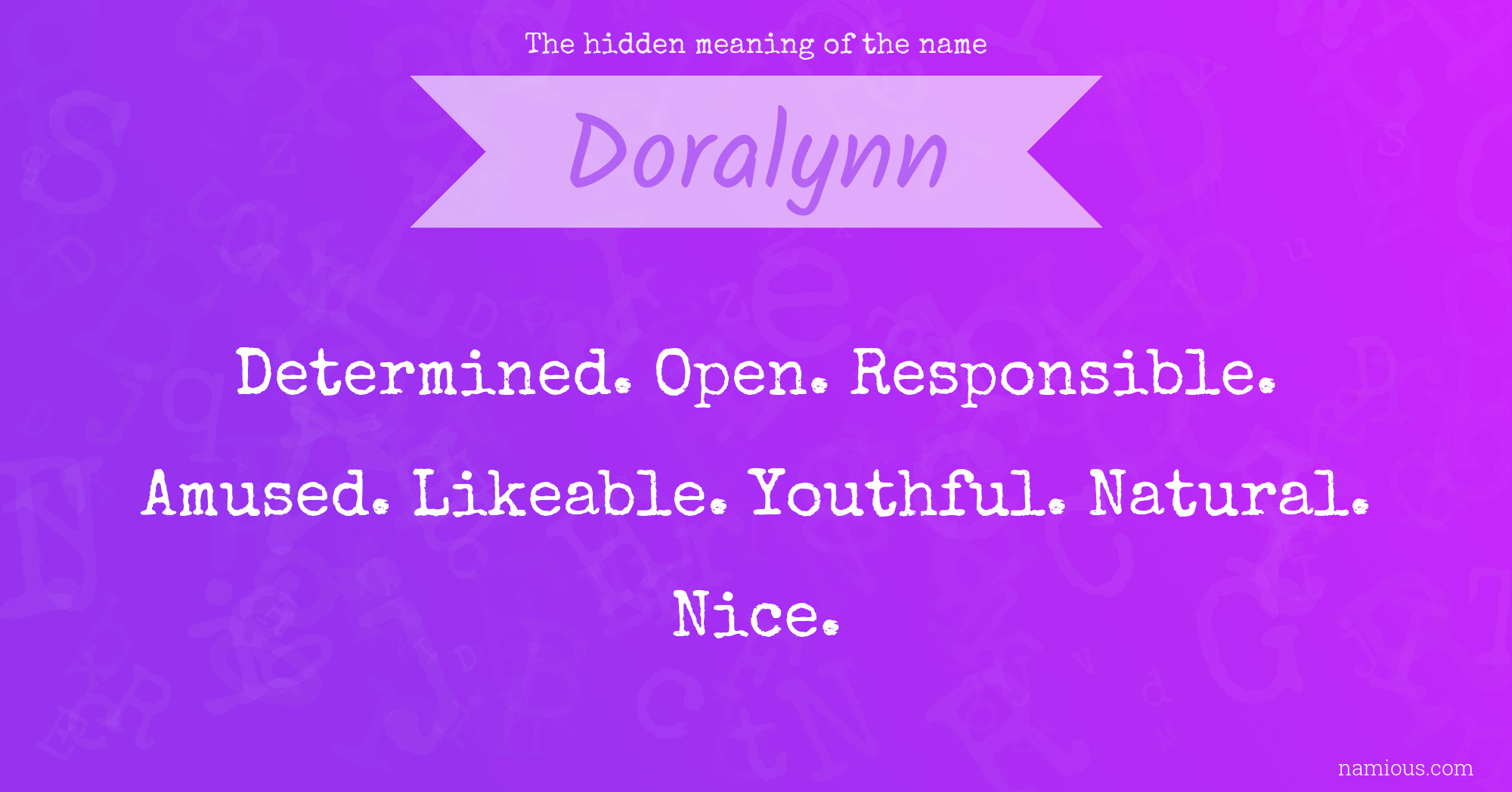 The hidden meaning of the name Doralynn