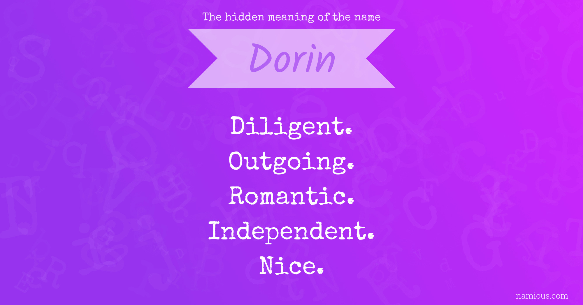 The hidden meaning of the name Dorin