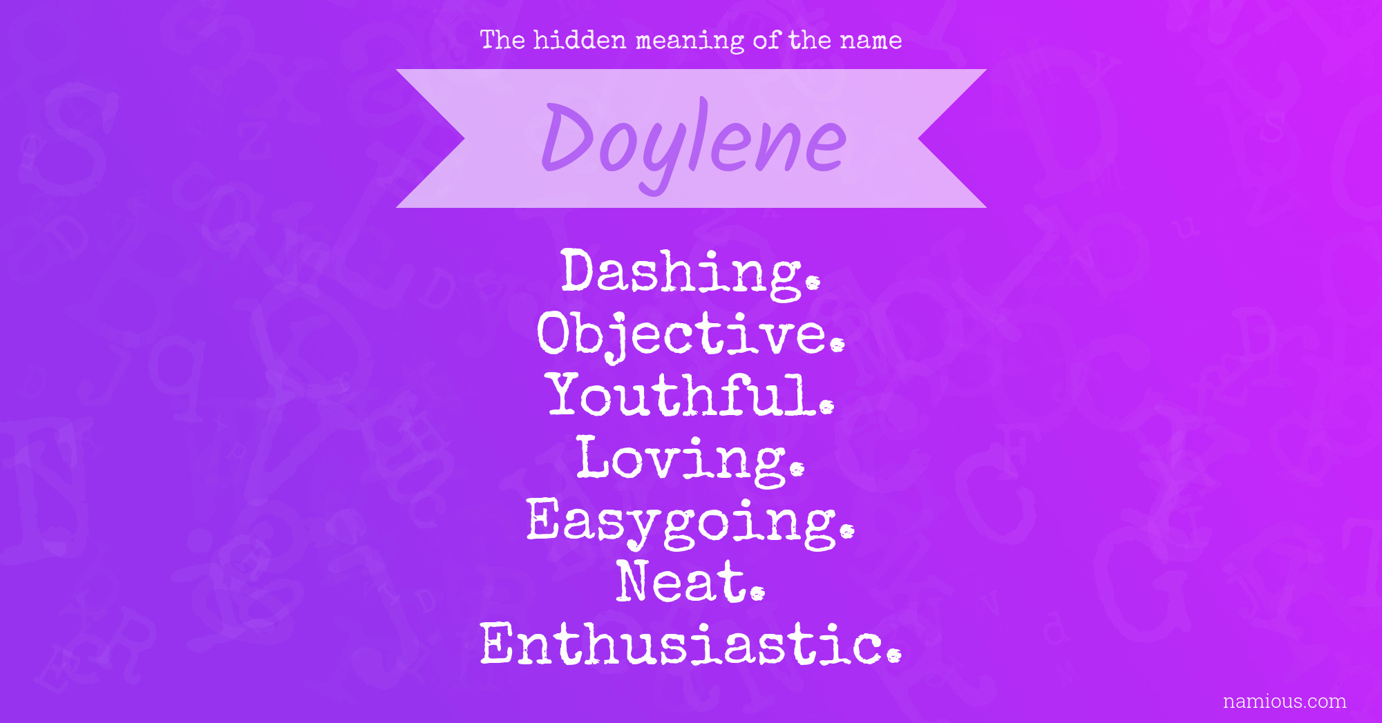 The hidden meaning of the name Doylene