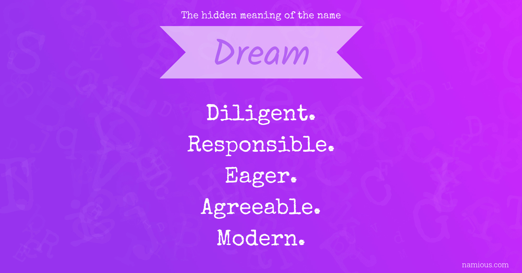 Feminine Names Meaning Dream