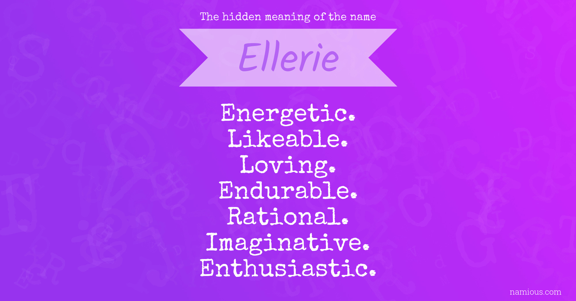 The hidden meaning of the name Ellerie