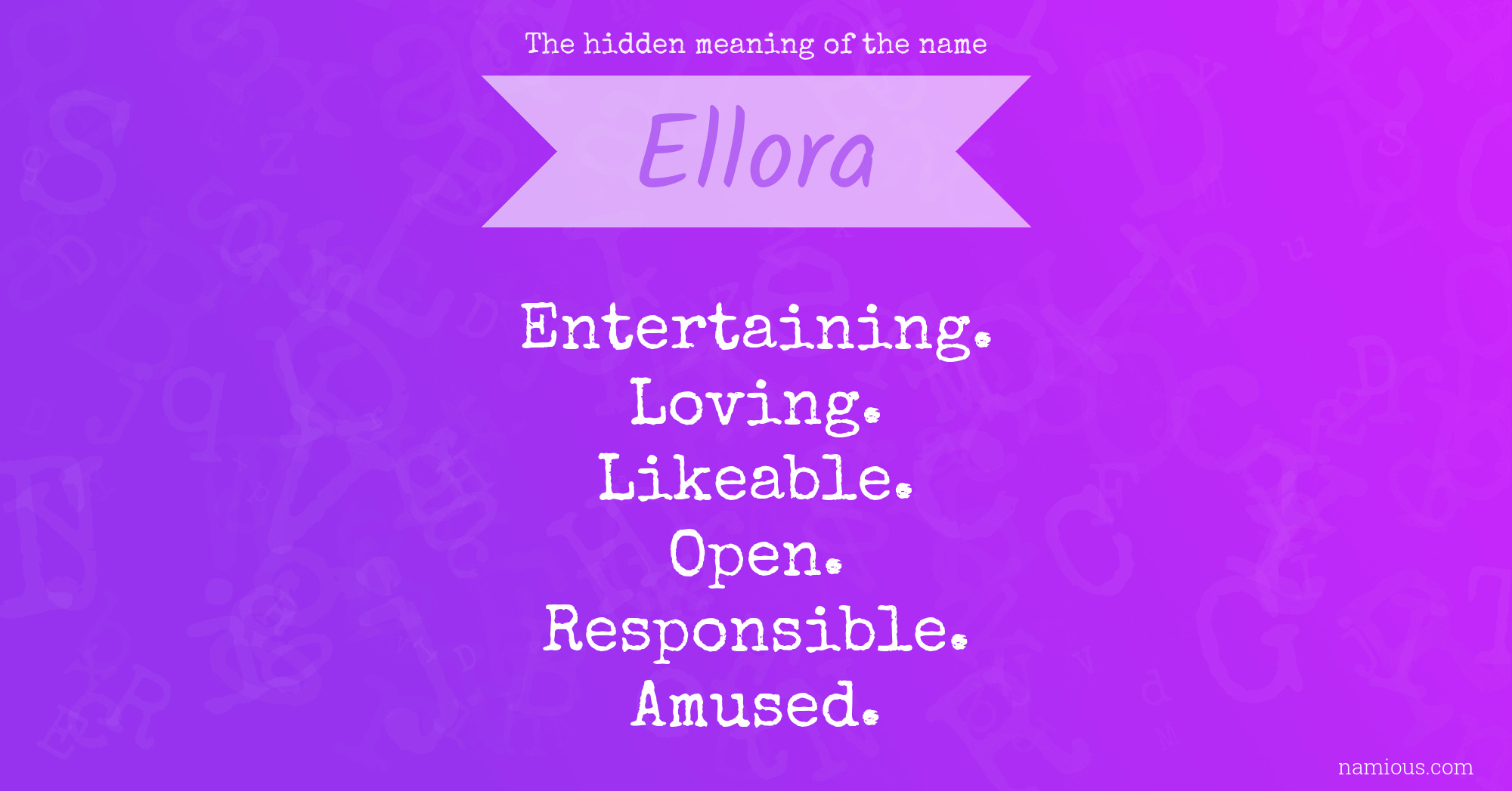 The hidden meaning of the name Ellora