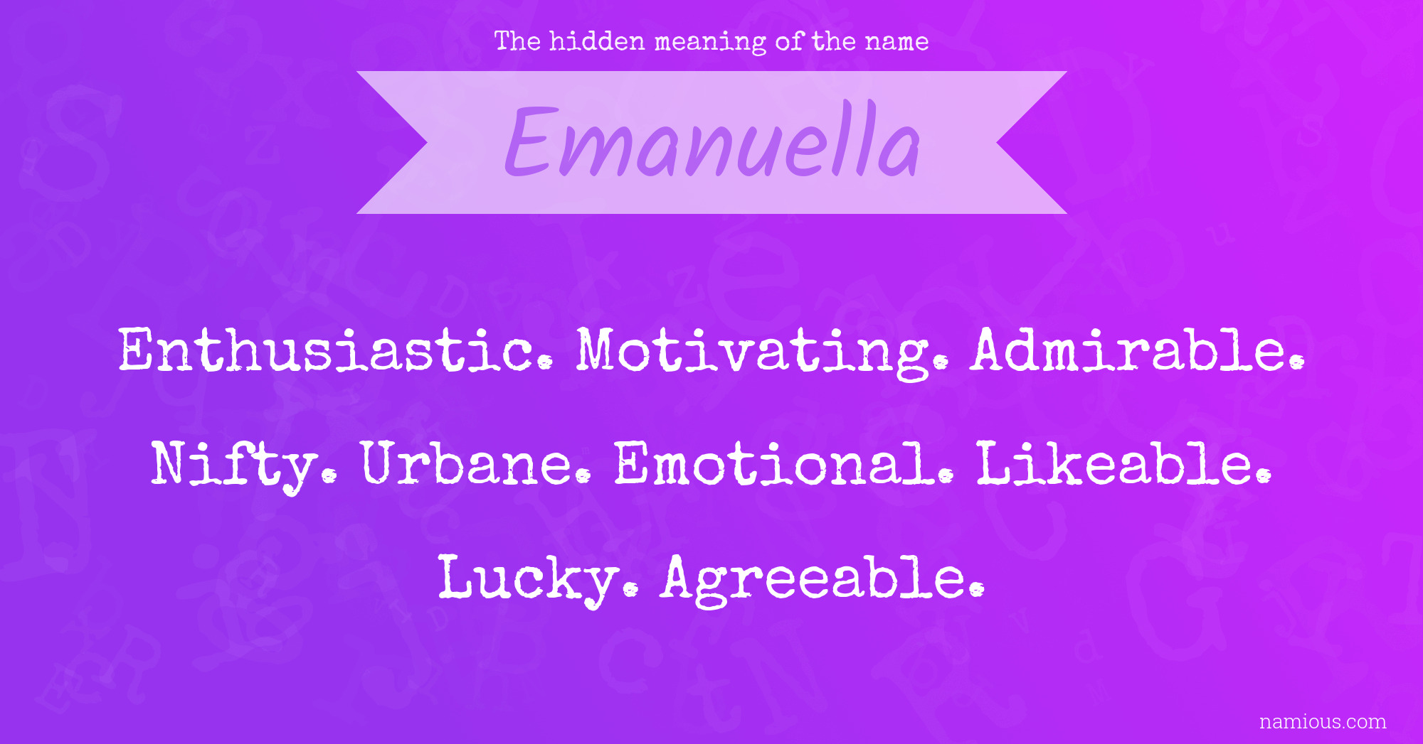 The hidden meaning of the name Emanuella