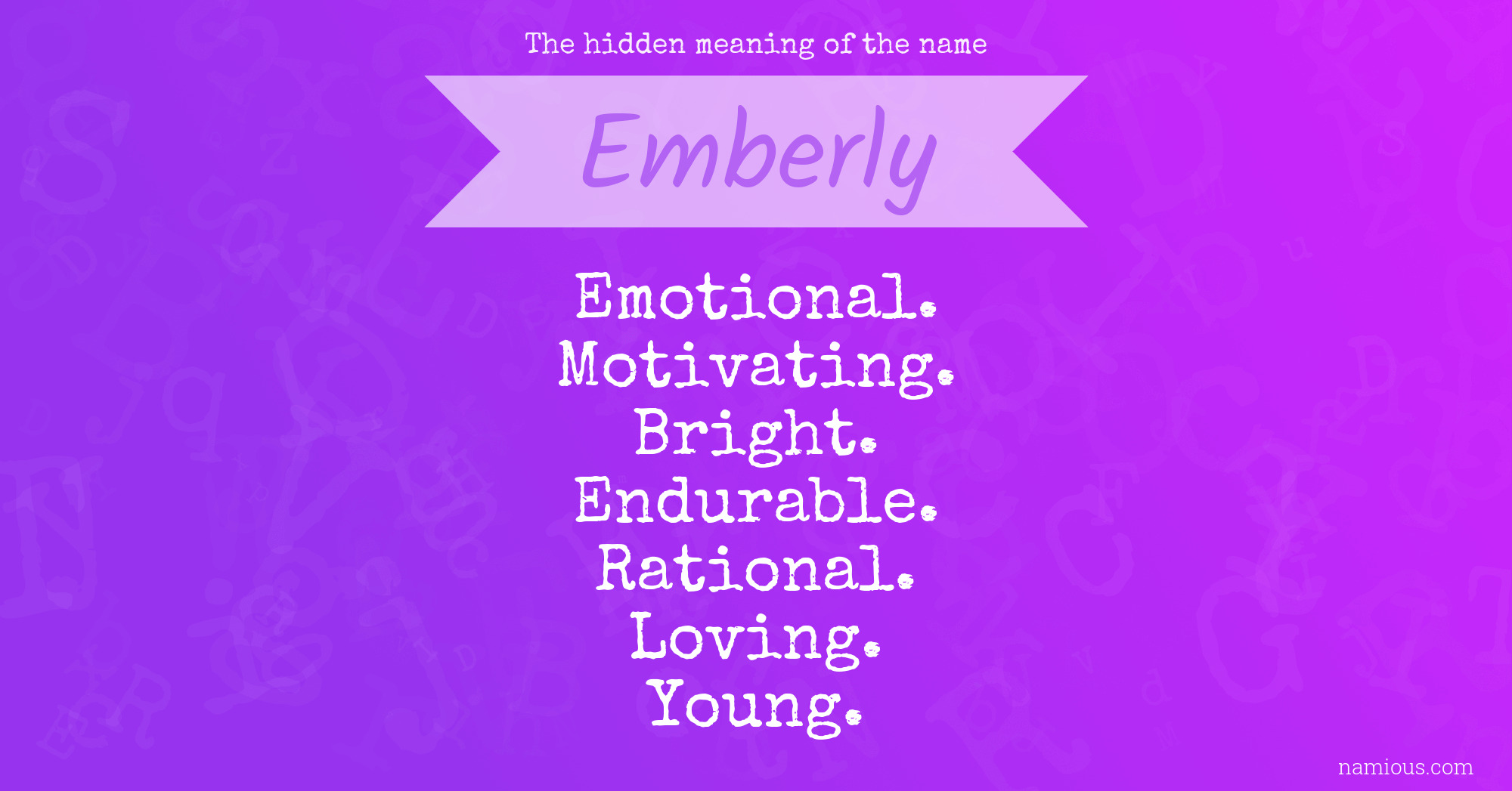 The hidden meaning of the name Emberly